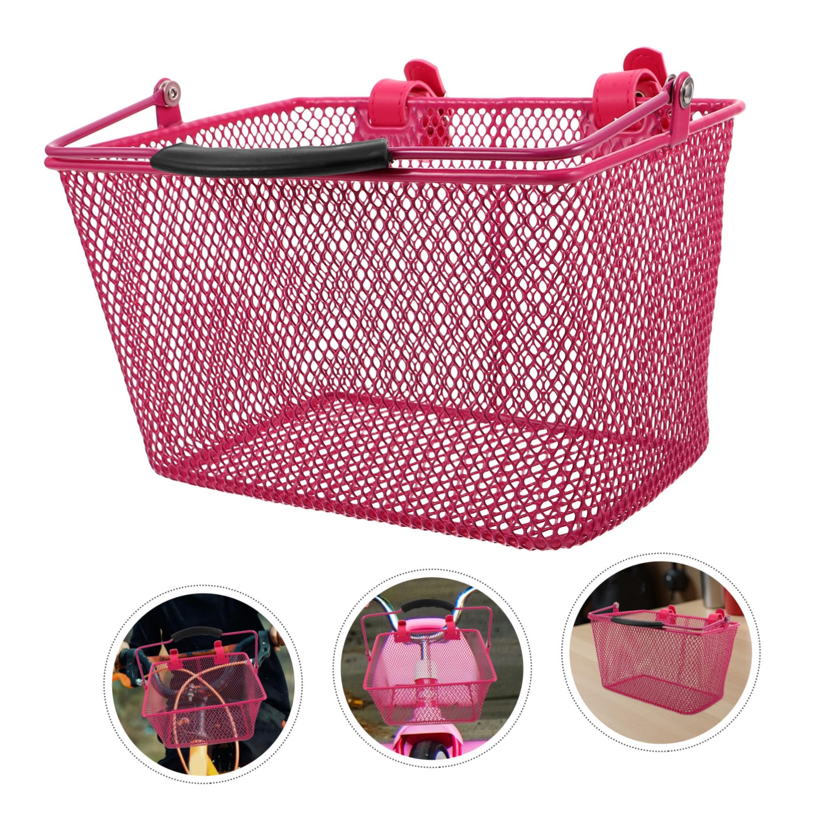 UPKOCH Panier en Métal Panier pour Scooter pour Enfants Pink