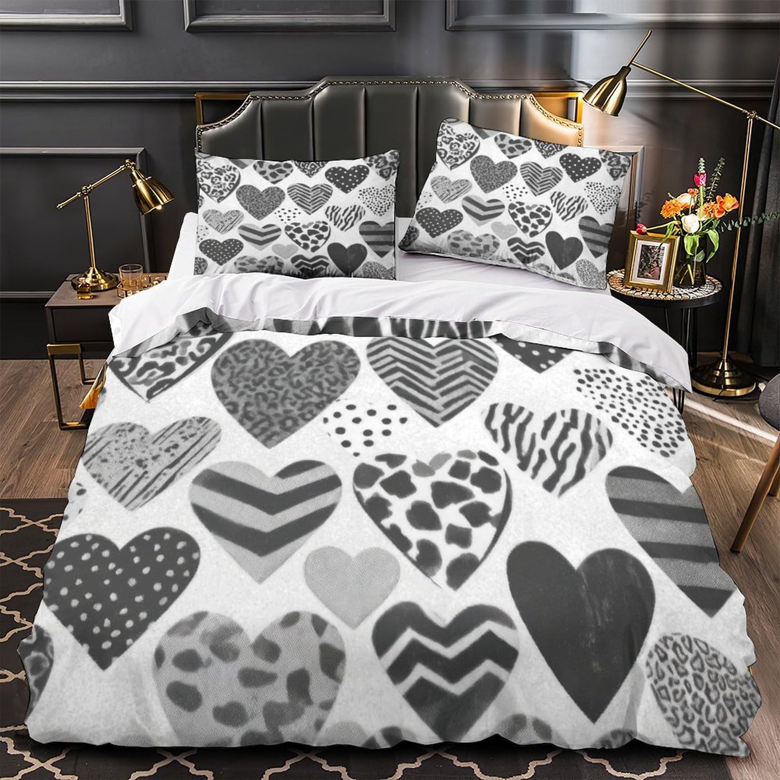 Housse de couette confortable 135x200 parure lit pour nuits douces cosy