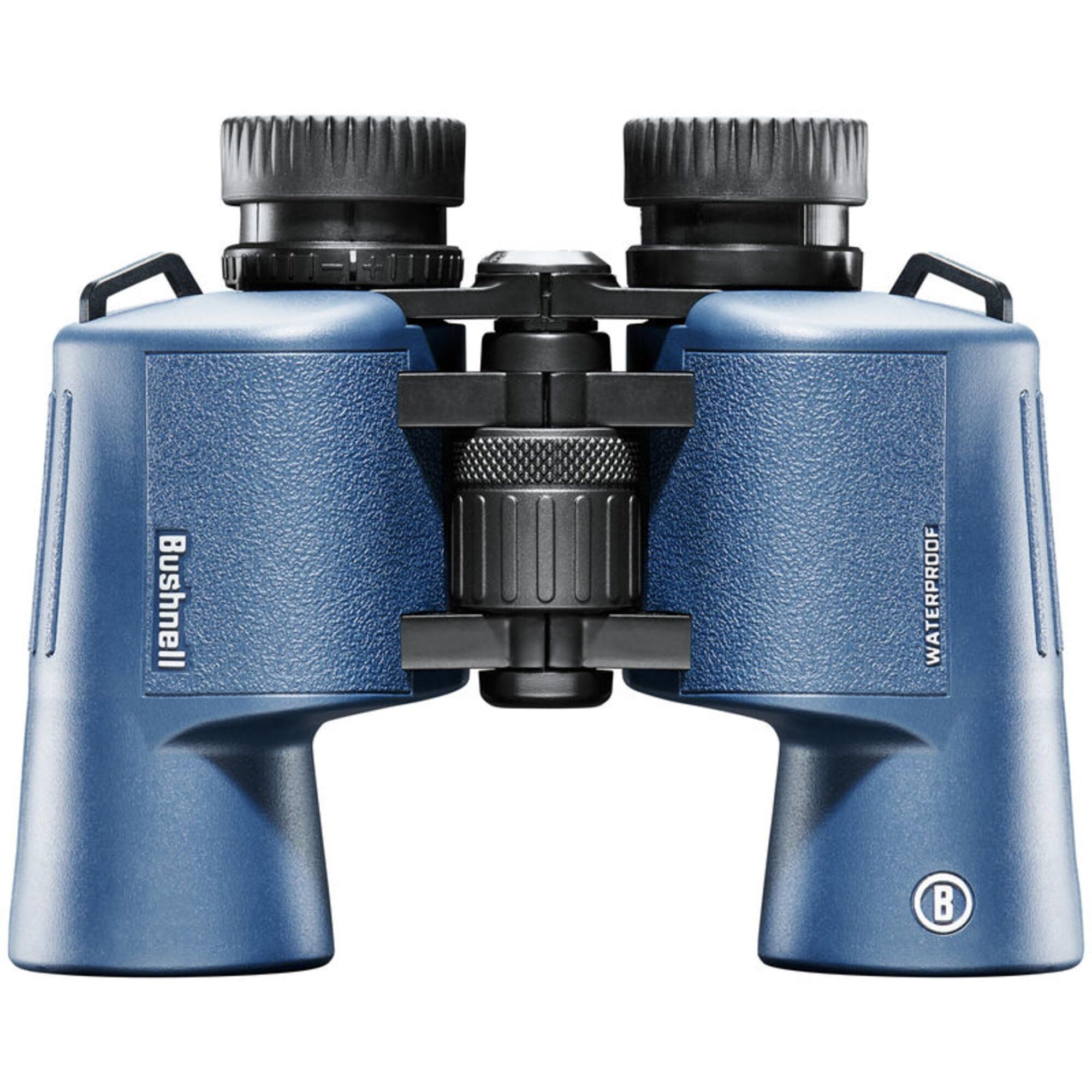 Bushnell - H2O 2 - Prismáticos - 10x42 Azul Oscuro Porro - Completamente Multicoated - Impermeable/Antivaho - Oculares Twist Up - Deportes Acuáticos - Náutica