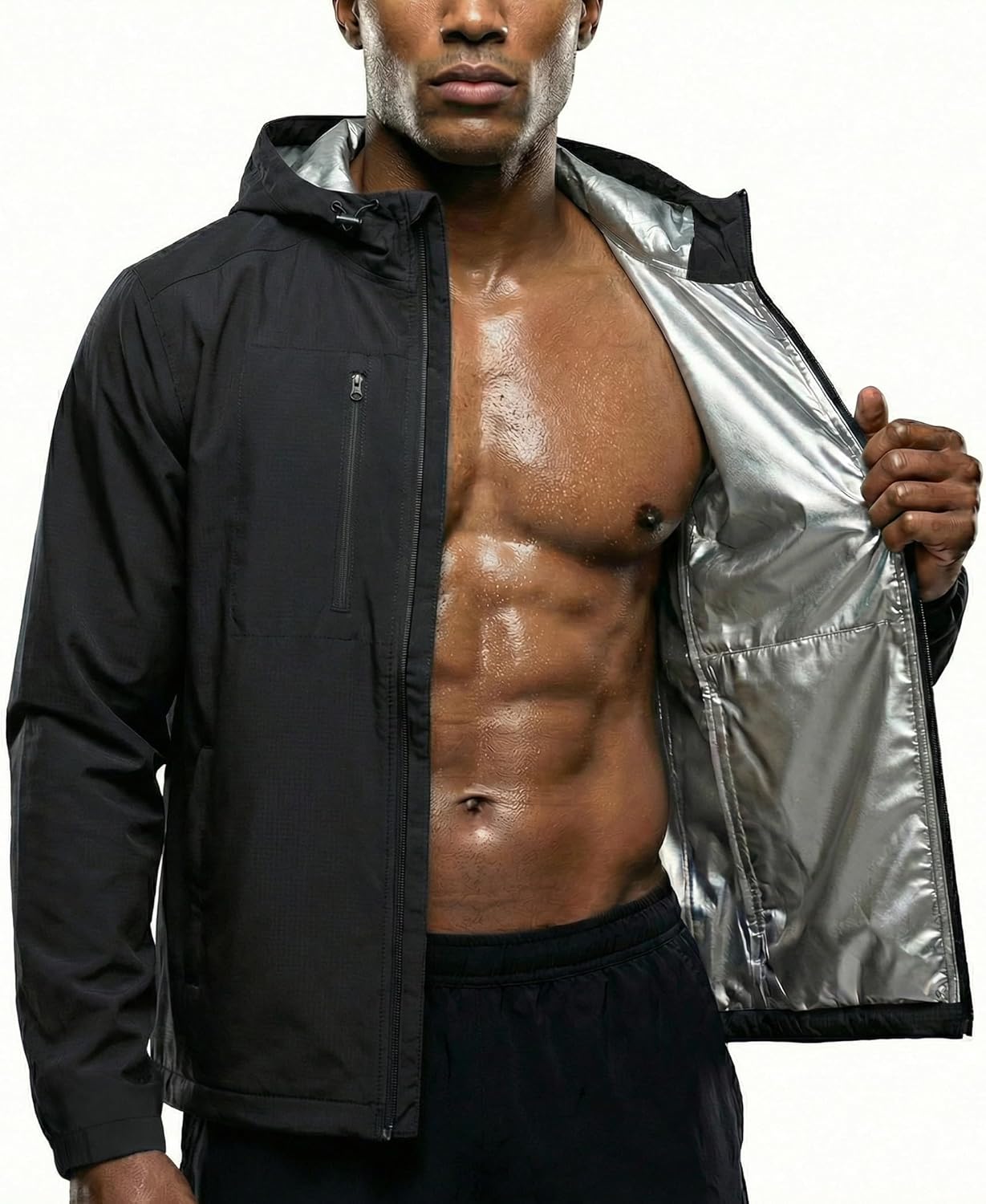 Junlan Sauna Suit for Men - Sweat Suit Sauna Jacket for Gym Workout