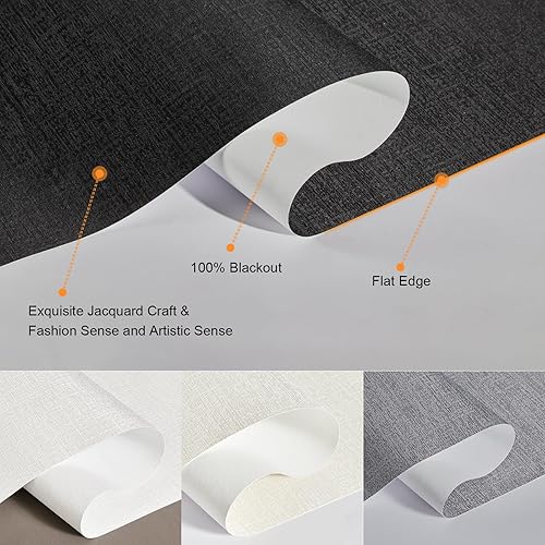 Miniatura 3 de Persilux Persianas inalámbricas de tamaño personalizado para ventanas de interior con cubierta, persianas enrollables opacas, tela aislante térmica,