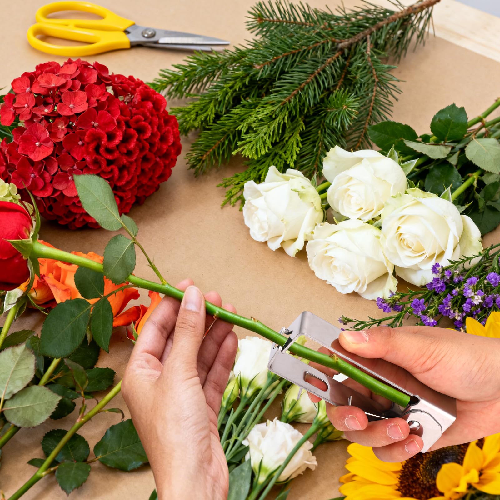 Strumento per Rimuovere Spine di Rose, Spine e Foglie di Rose Pulitore Steli Fiori per la Casa Negozio Composizioni Floreali Fiorista Professionista