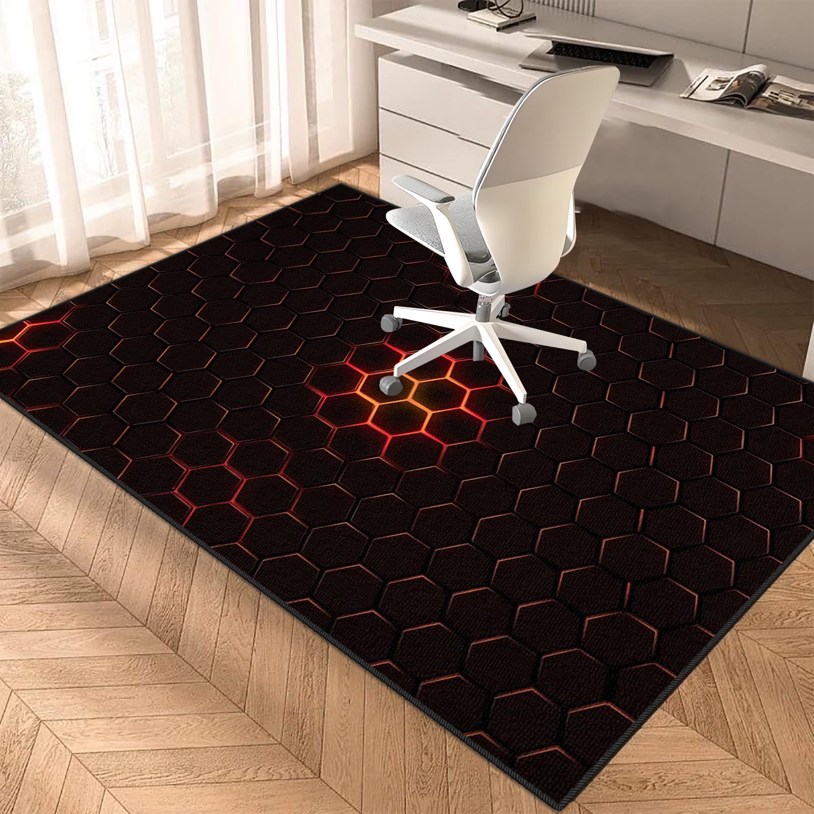 Tapis Chaise de Bureau Gaming Antidérapant 180 x 200 cm