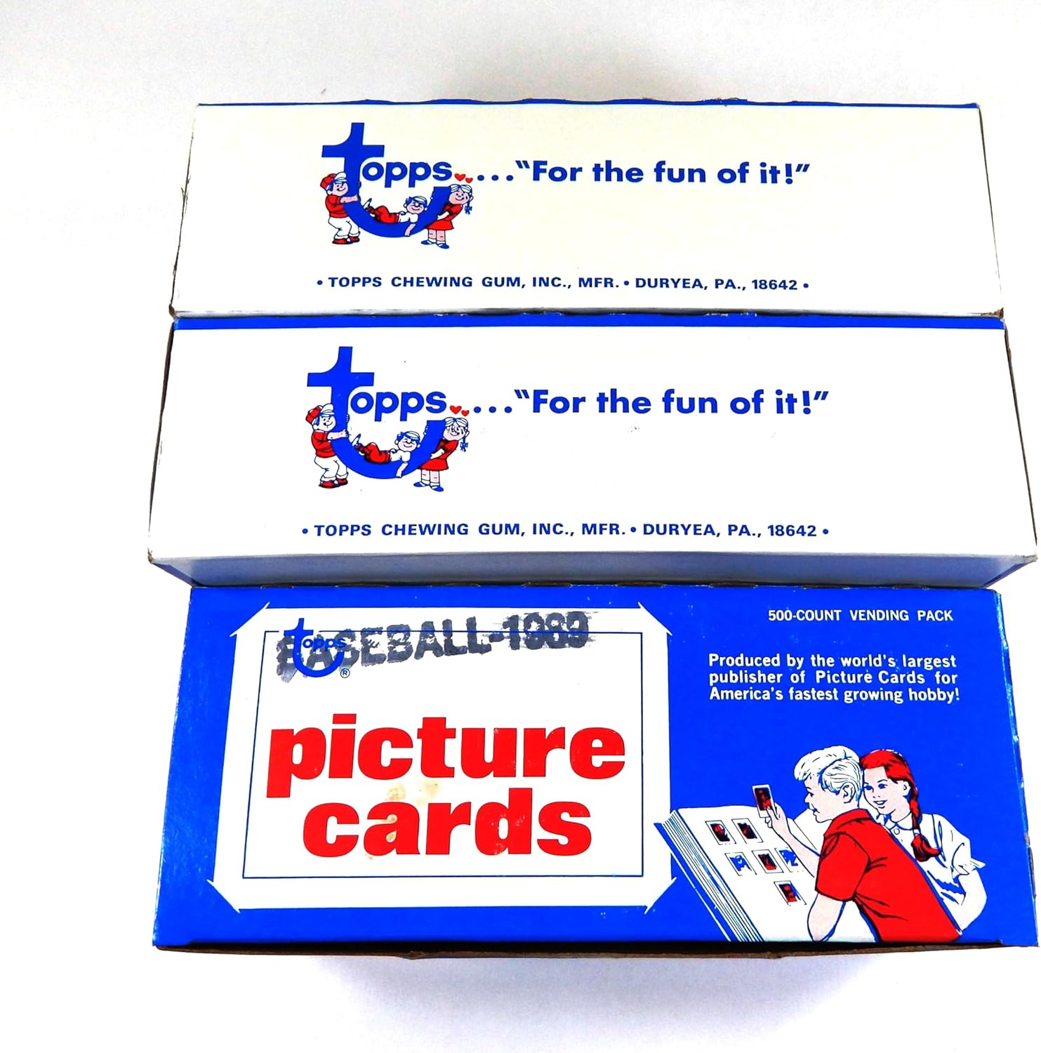 1987 1988 1989 Topps Baseball Vending Box Run (3 Boxes / 500 Cards per Box)