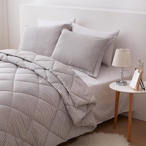 Miniatura 2 de NexHome Juego de edredón Queen de 3 piezas, 100% microfibra lavada suave, ligero, edredón de ropa de cama de teñido catiónico verde con 2 fundas de