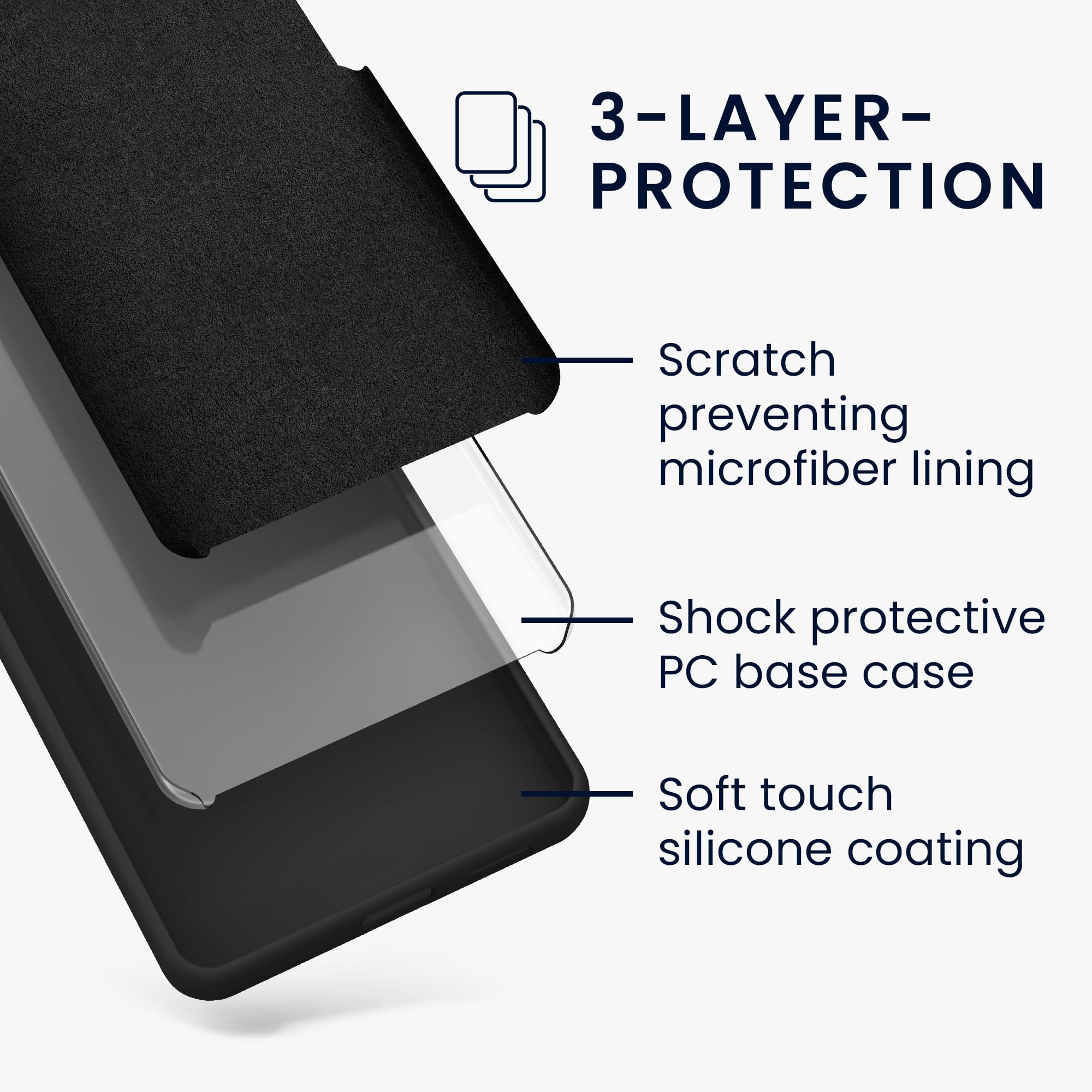 Kwmobile Cover In Silicone TPU Per IPhone 13 – Custodia Gommata Morbida, Antiurto E Antiscivolo, Ritagli Precise, Colore Nero