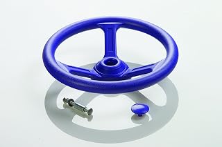 Plastic Playset Steering Wheel | 6 Colors | Compatible w/ Most Wooden Playsets | Easy to Install | Hardware & Instructions Included | DIY Swingset Accessories | Backyard Playground | Imaginative Play