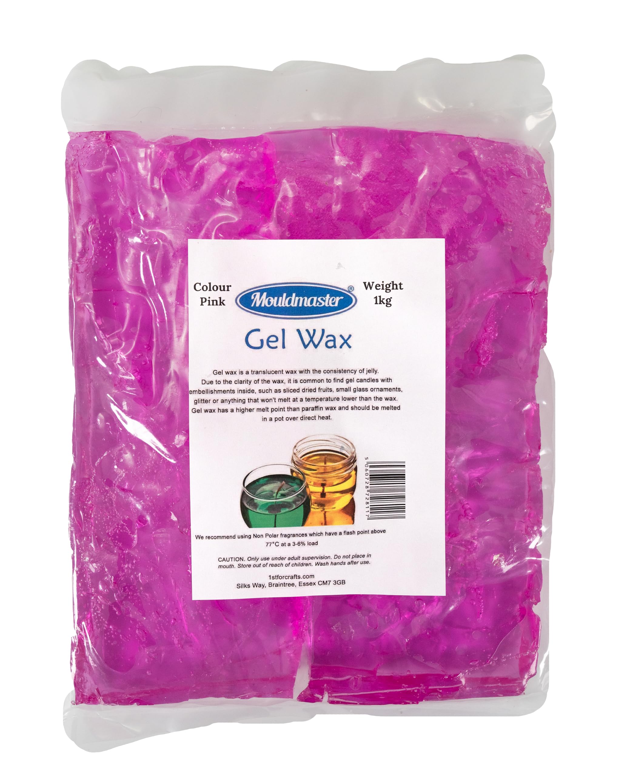 Mouldmaster 1 Kg Candle Making Gel Wax Pink