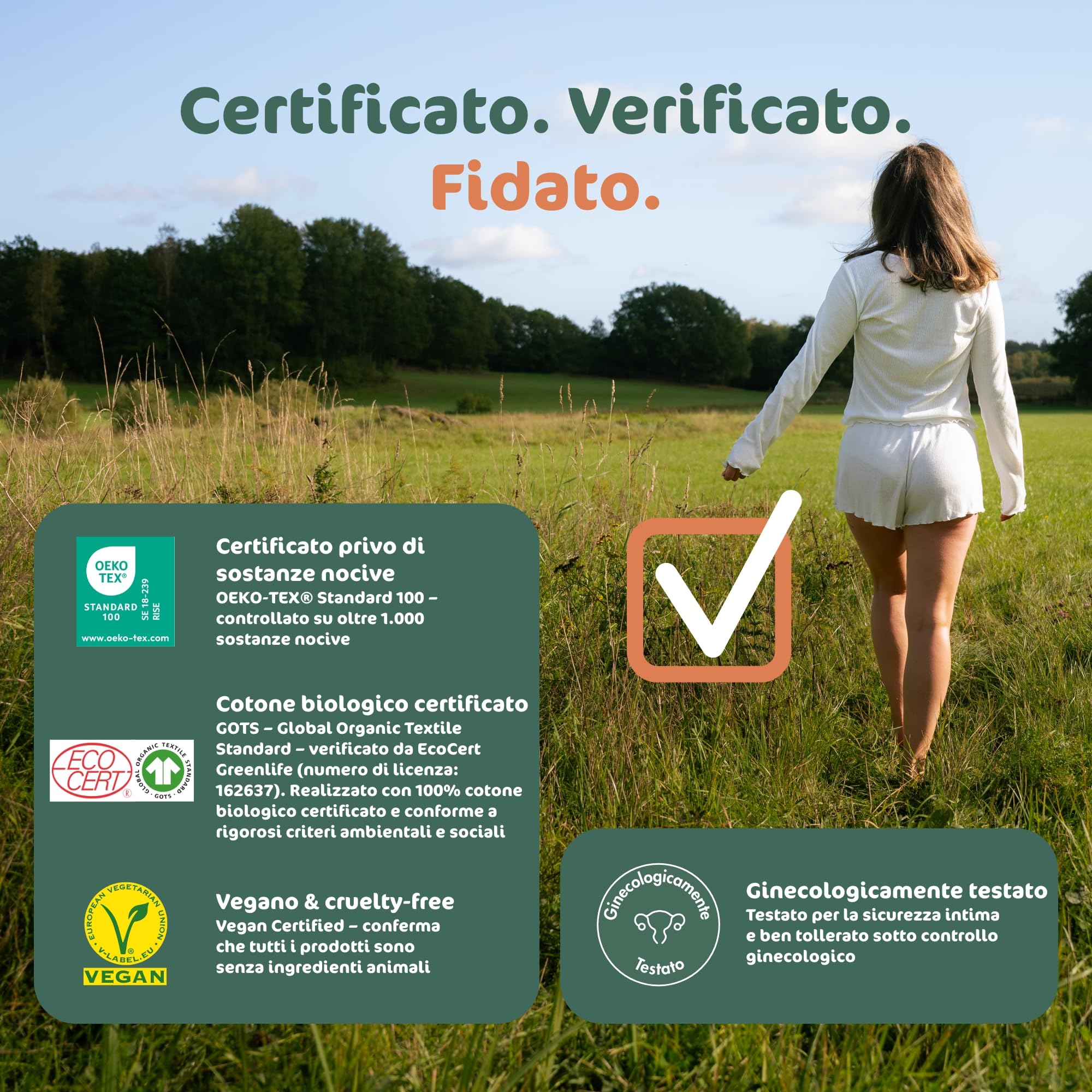 Eco By Naty, Assorbenti Interni digitale, Super, 18 assorbenti interni. Realizzati con fibre vegetali e vegani. 0% di plastica.