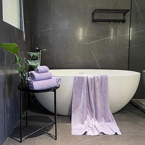 Miniatura 2 de Toallas de baño extragrandes de 40x80 pulgadas para adultos, toallas de baño súper suaves de secado rápido y altamente absorbentes de microfibra