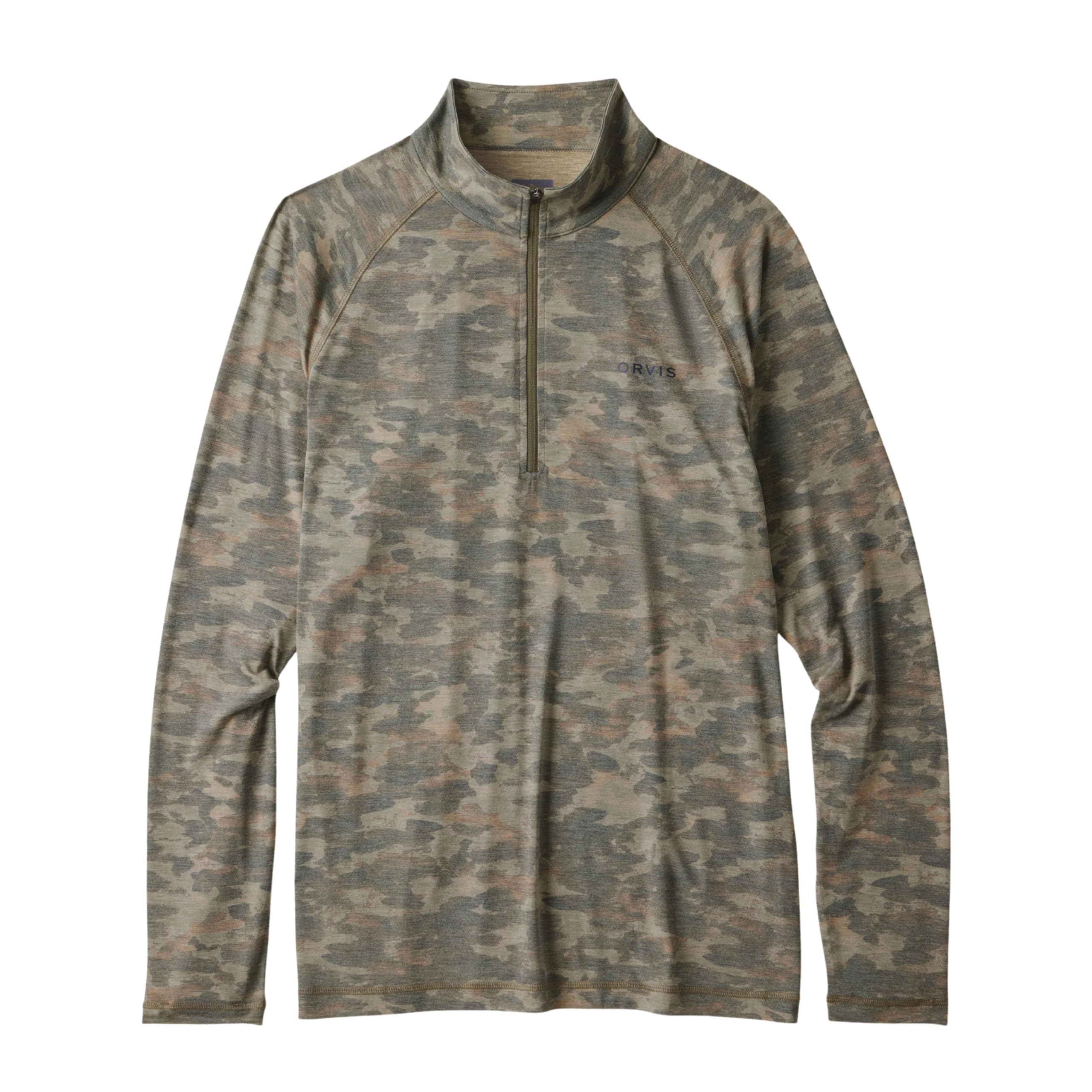 Orvis Men's DriCast 1/4 Zip Sun Protection Shirt Lightweight Breathable Quick Dry