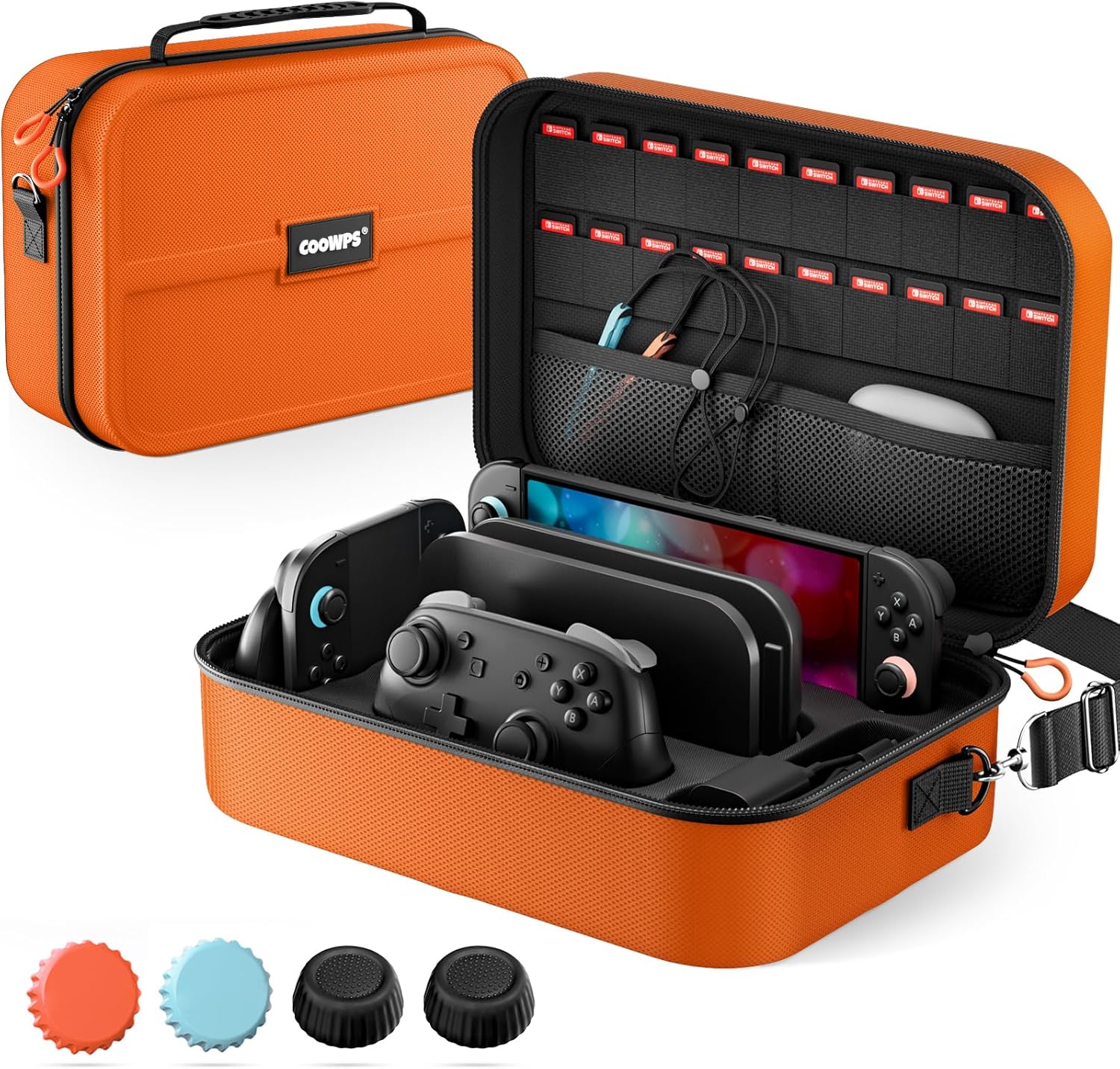 COOWPS Switch2収納ケース(オレンジ)