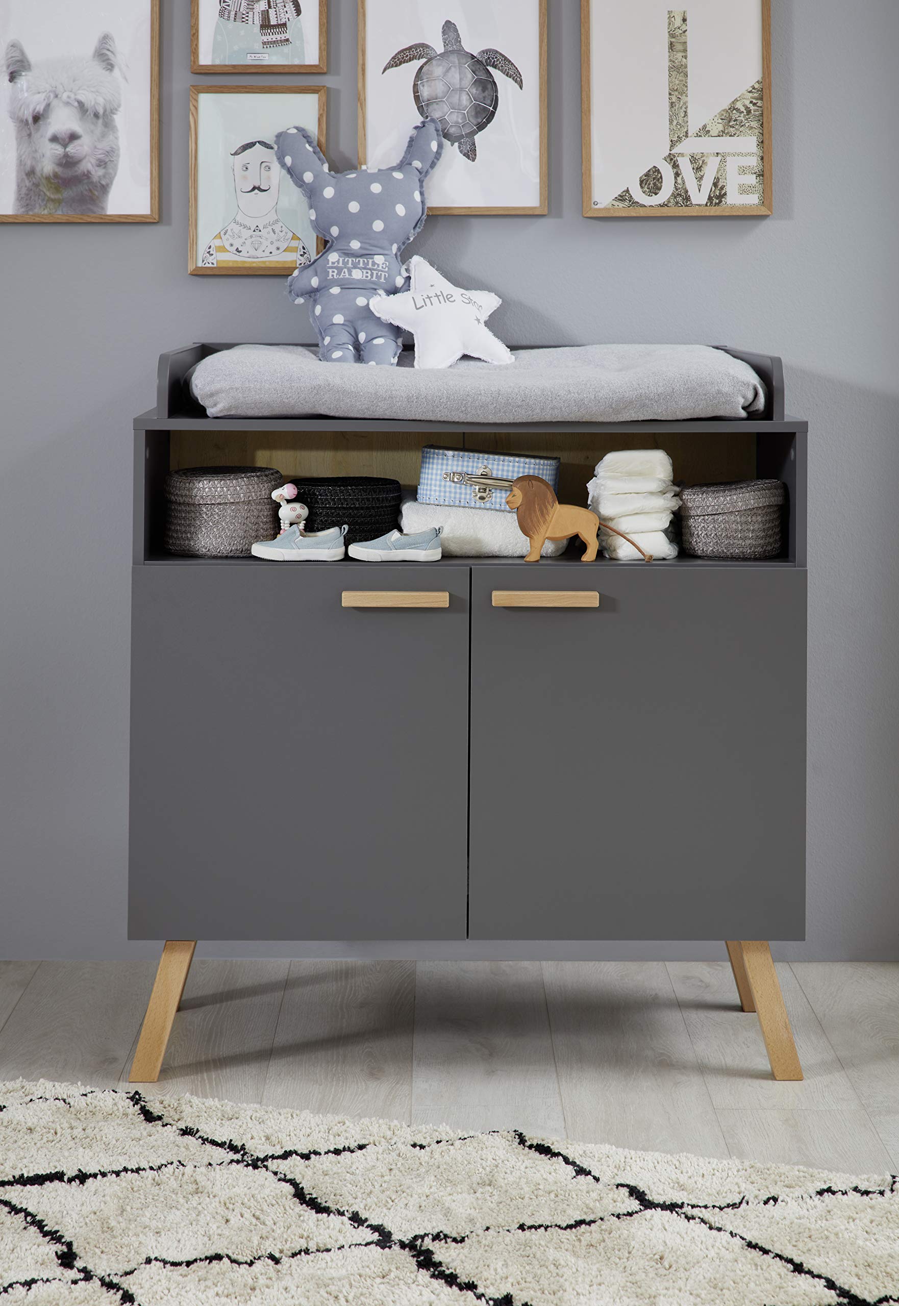 trendteam smart living Cómoda Cambiador, 96 x 105 x 78 cm