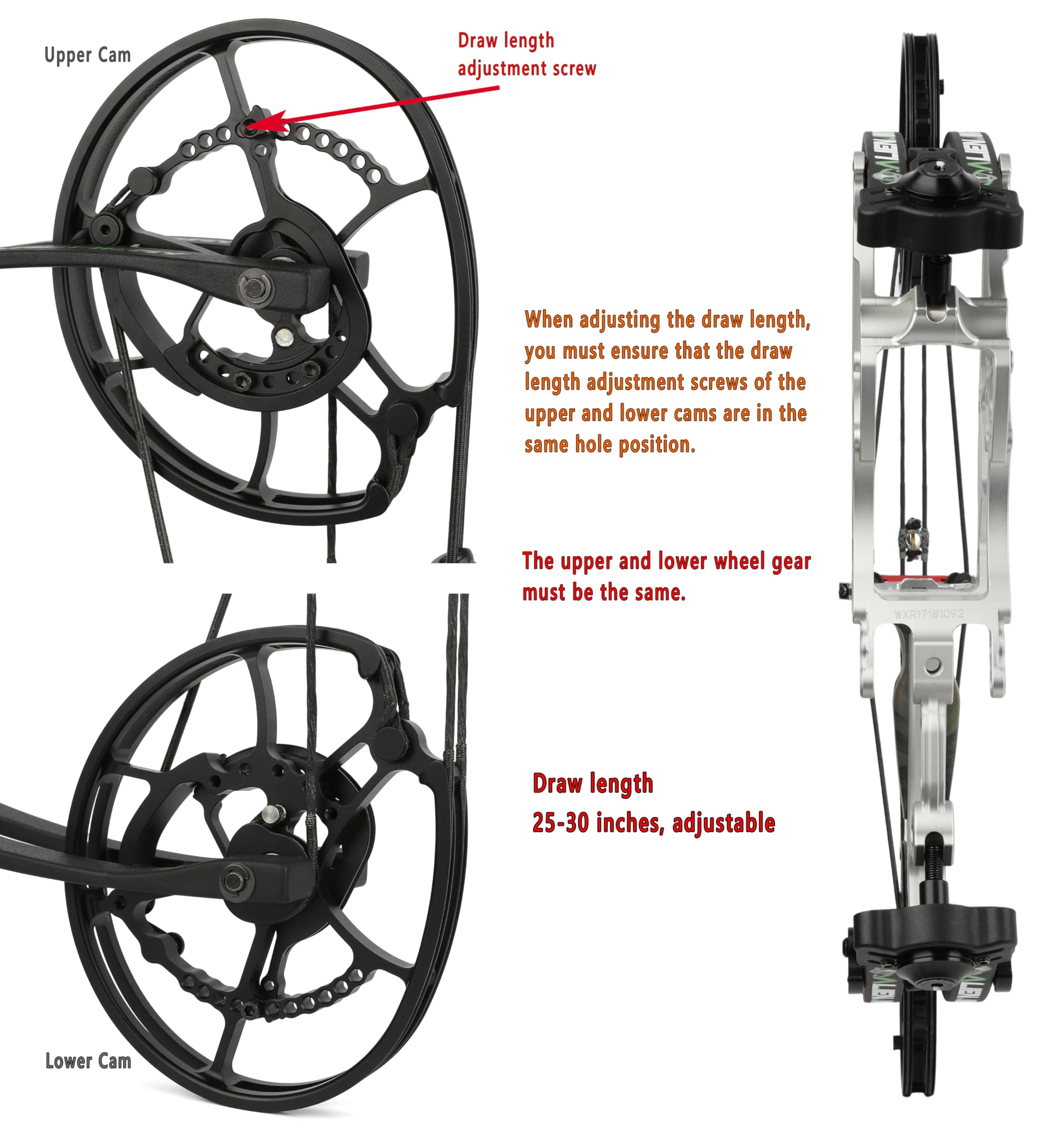 17" kit arco compound, 30~70lbs regolabile, arco steelball, doppio uso arco da caccia,RH&LH, può sparare freccia e palla d'acciaio, per tiro con l'arco da caccia