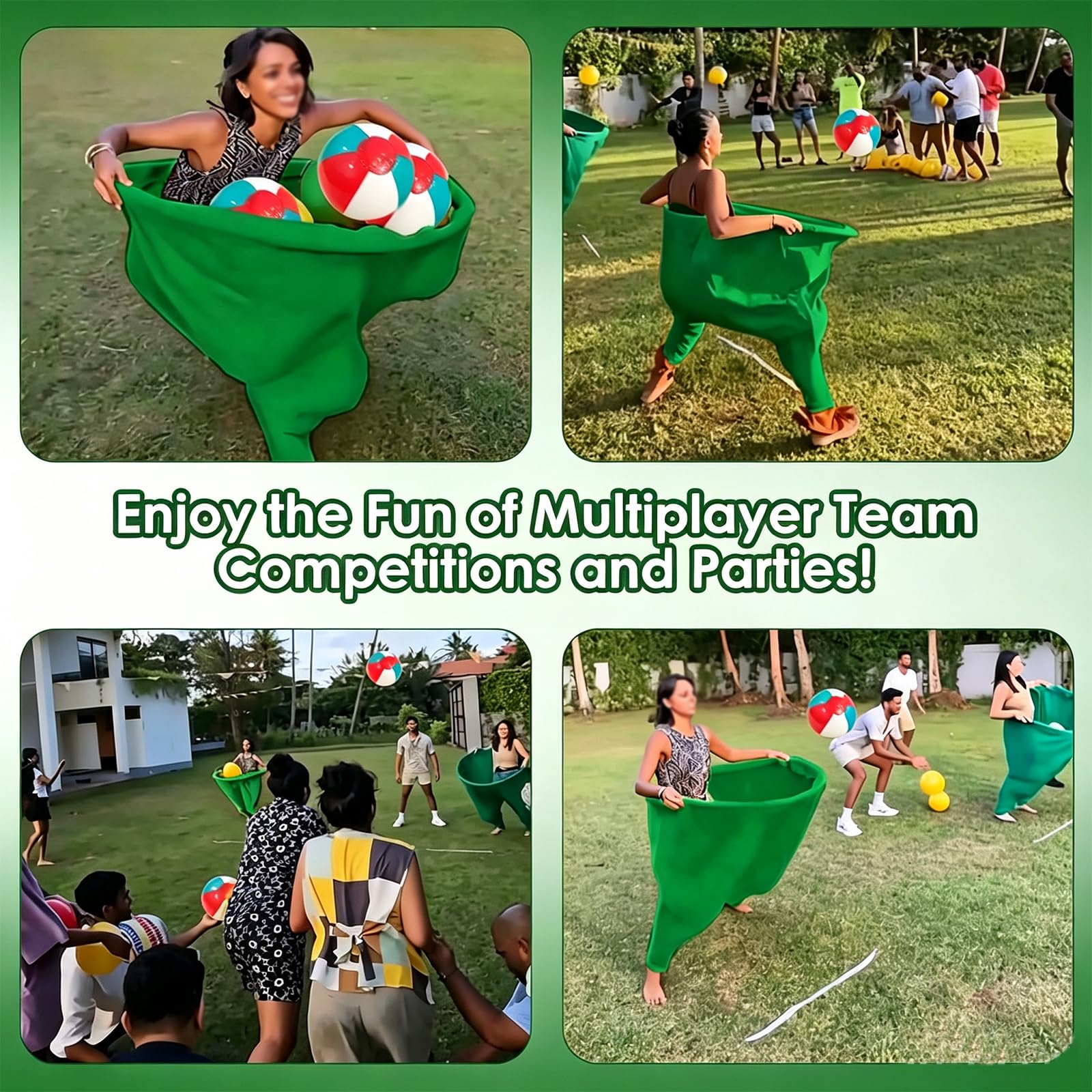 Juego Al Aire Libre Granny Pants | Pantalones Gigantes EláSticos Con Pelotas Y Bomba De Inflado,Divertido Lanzamiento Para Fiestas En El JardíN NiñOs Adultos