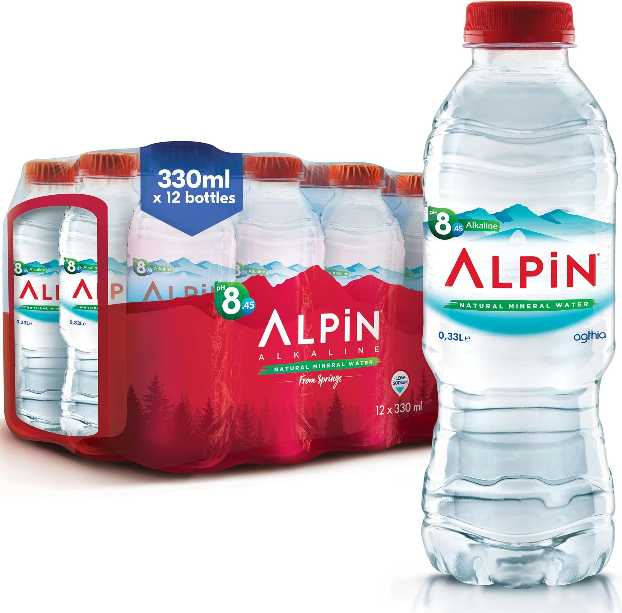 Alpin Alkaline Natural Mineral Water 330Ml Pack Of 12