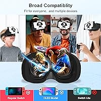 Vista 4 de DEVASO Upgraded VR Headset for Nintendo Switch & Switch OLED Model, Switch Virtual Reality Glasses with Adjustable HD Lenses and Comfortable Head