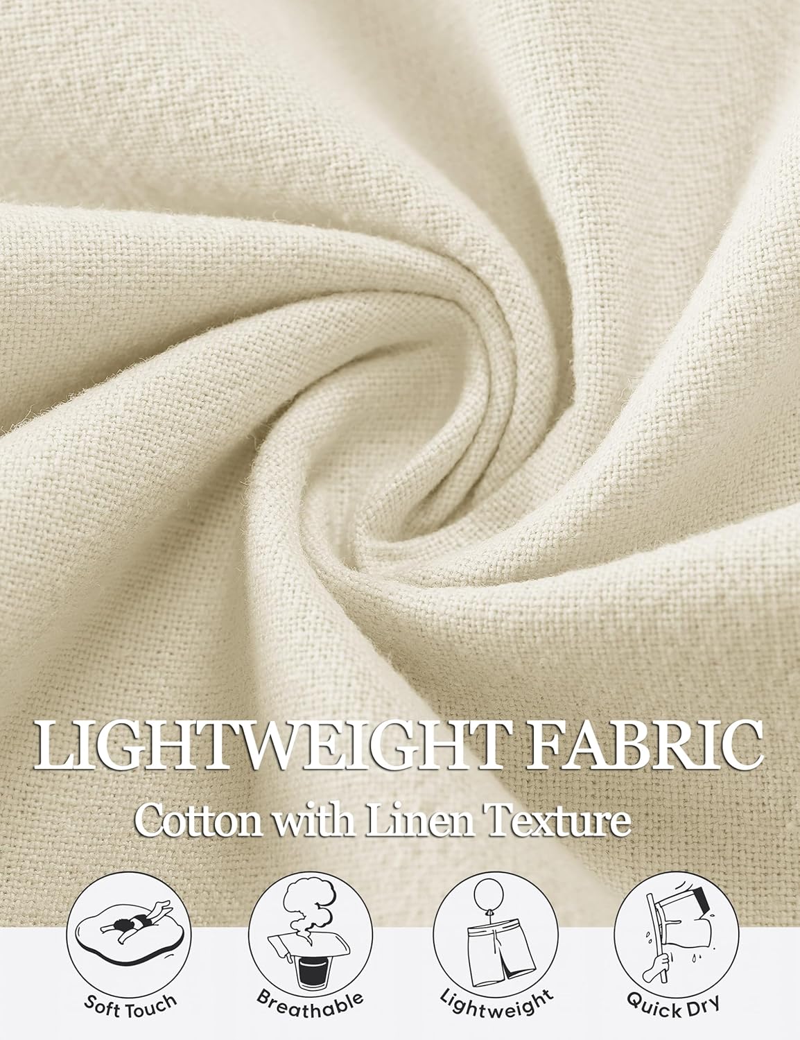 Cotrasen Men's Cotton Linen Capri Pants Loose Fit Elastic Waist Drawstring Baggy Harem Pants Casual Beach Yoga Trousers - Image 6