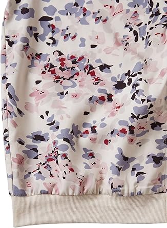 GORGLITTER Bomberjack voor dames met bloemen, blouson met ritssluiting, herfstjas, overgangsjas, winterjas, pilotenjack, langarm, bovenkleding, vrijtijdsjack, beige, L