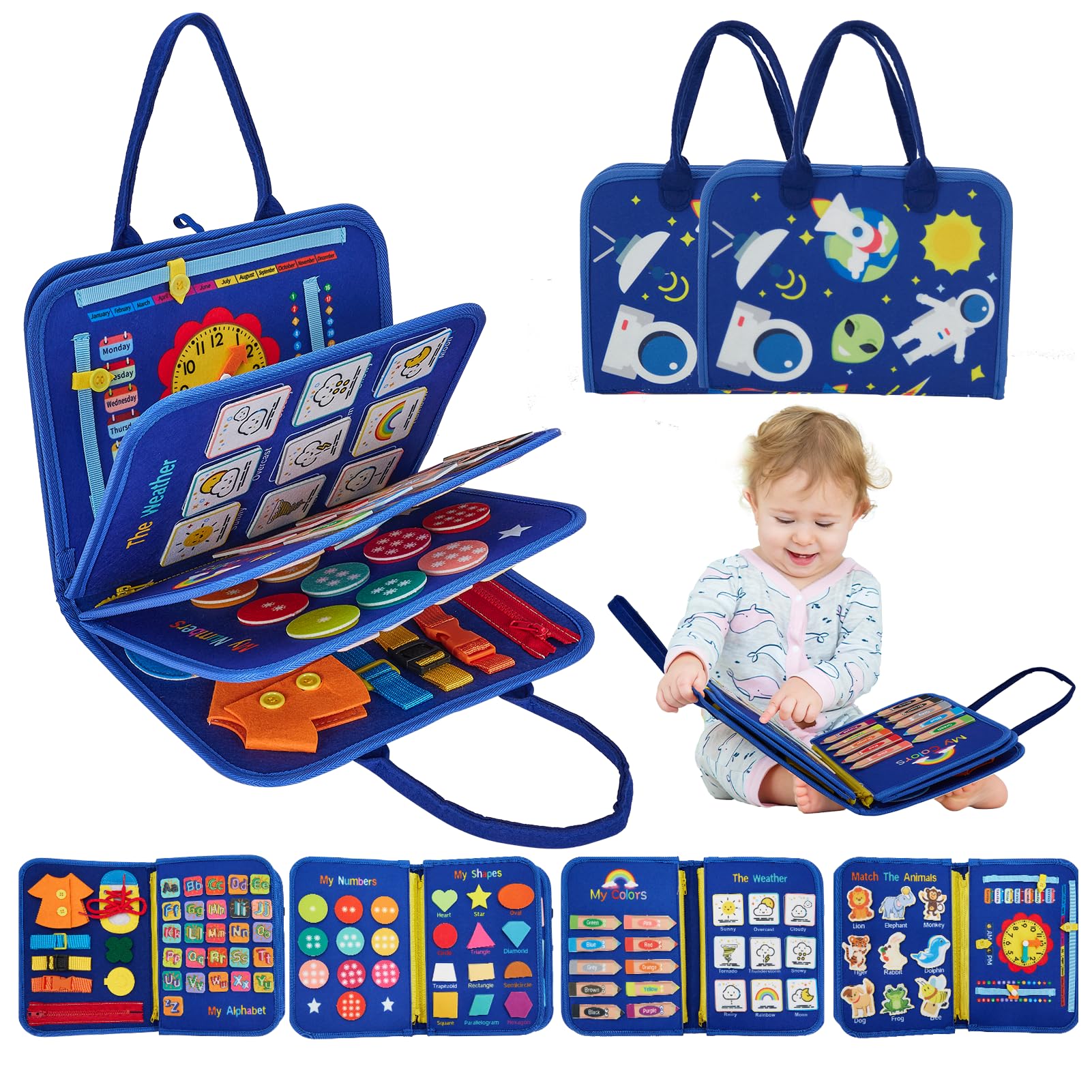 Warmiehomy Busy Board for 1 Year Old Boy, Gift Toys for 1 2 3 4 Year Old Kid