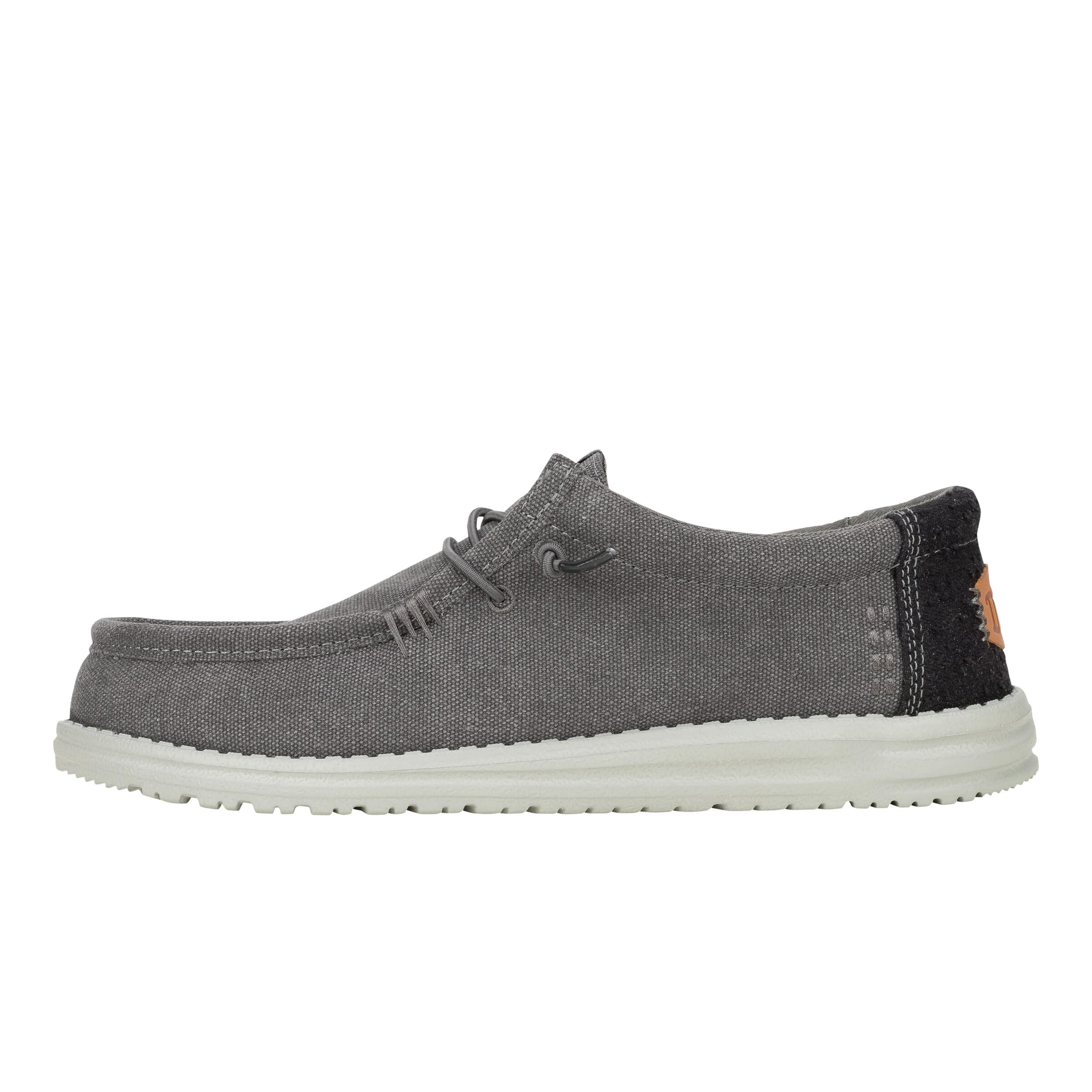 Mocasines planos Hey Dude Wally Workwear de hombre en lona resistente 8