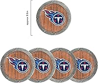 Vista 24 de NFL Team Logo 5-Pack Barrel Beverage Drink Coaster Set