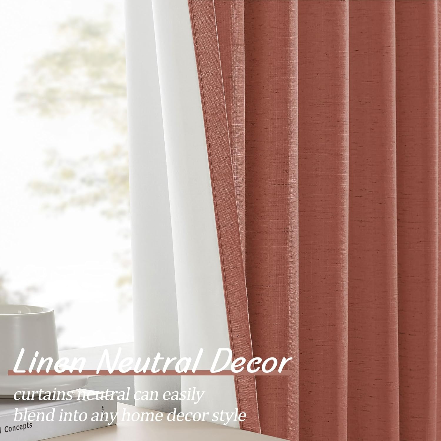 UHITECH Extra Long Curtains for Living Room 108 Inch Long Bedroom Blackout Curtain Back Tab Thermal Farmhouse Window Black Out Drapes Rod Pocket Outdoor for Patio