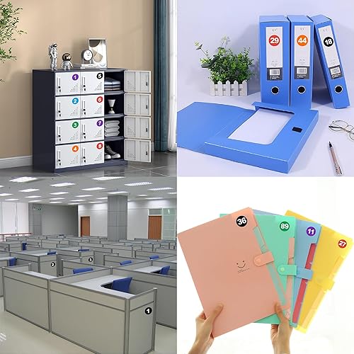 Miniatura 6 de 1200 calcomanías de números del 1 al 100, 24 hojas de calcomanías de vinilo para números, etiquetas impermeables, calcomanías numeradas