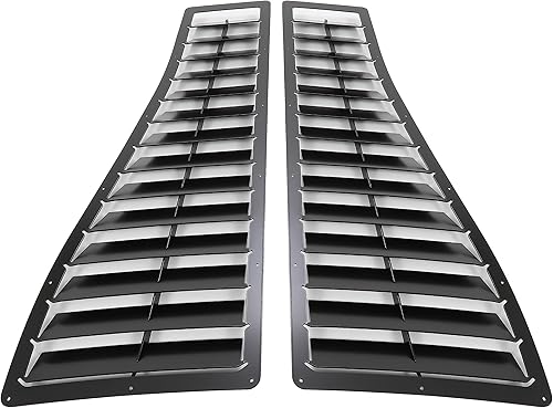 Miniatura 8 de KUAFU Rejilla de capó de acero compatible con Chevy Chevrolet Camaro Z28 IROC-Z IROC 1985-1990, insertos de rejilla de ventilación de aire con