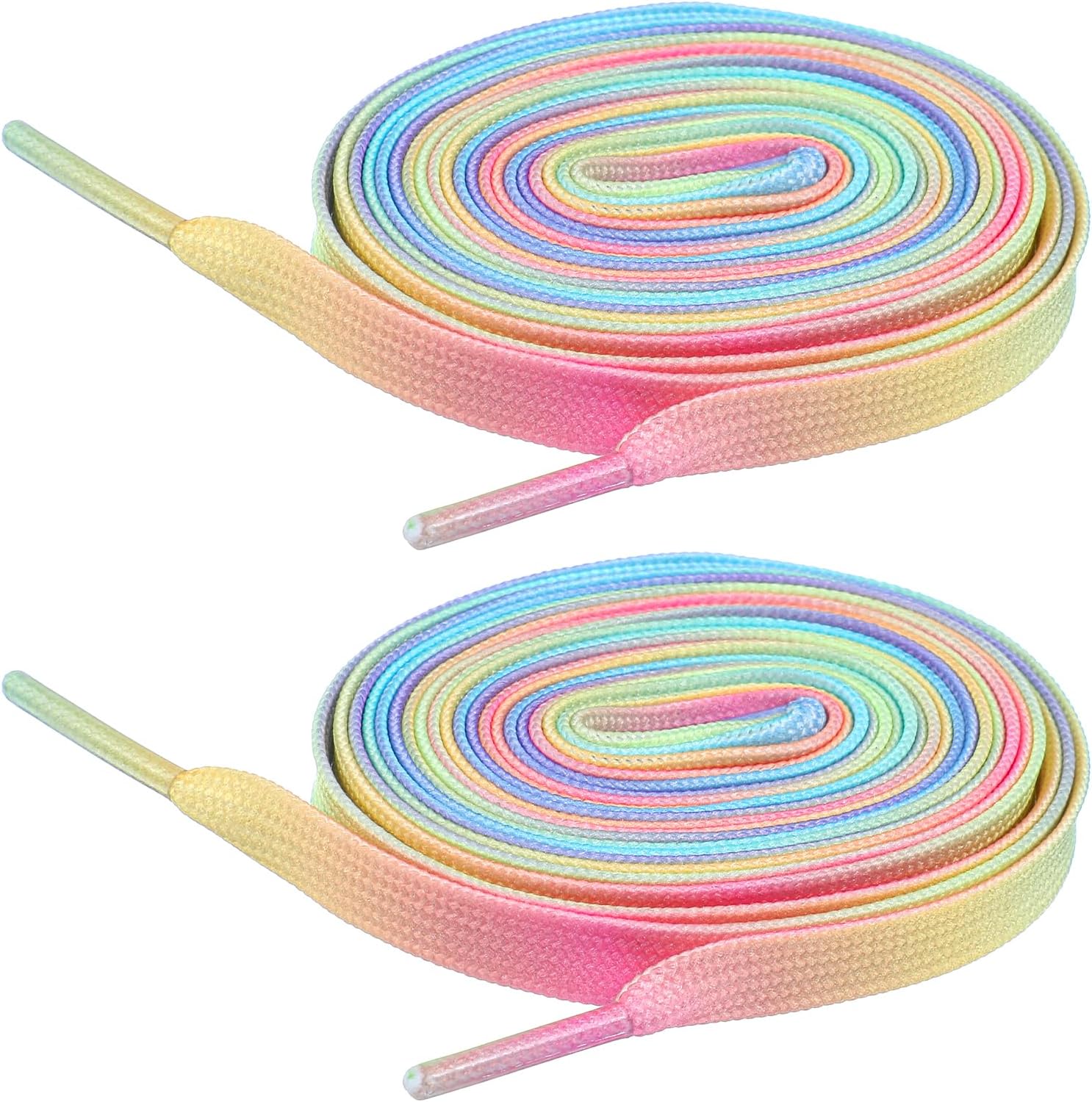IOPQO Shoelace Flat Shoe Laces 8mm Wide Shoelaces For Running Sneakers Shoes 2 Pair Wide 1m Long Shoelaces 2 J One Size - View #4