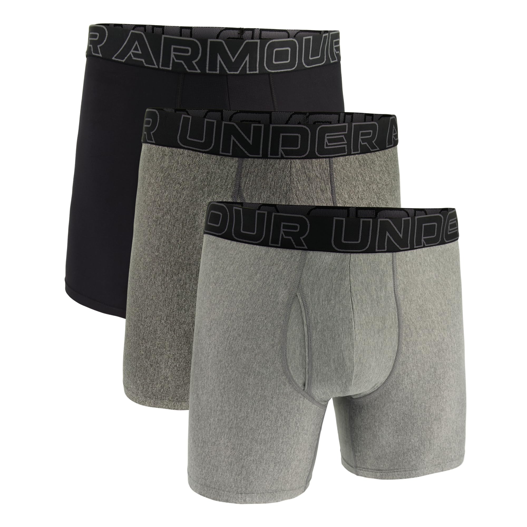 Under Armour Confezione Da 3 Boxer Da Uomo Tech Performance, Gamba Da 15 Cm – Traspiranti, Assorbono Il Sudore, Morbidi, Comfort Tutto Il Giorno-image