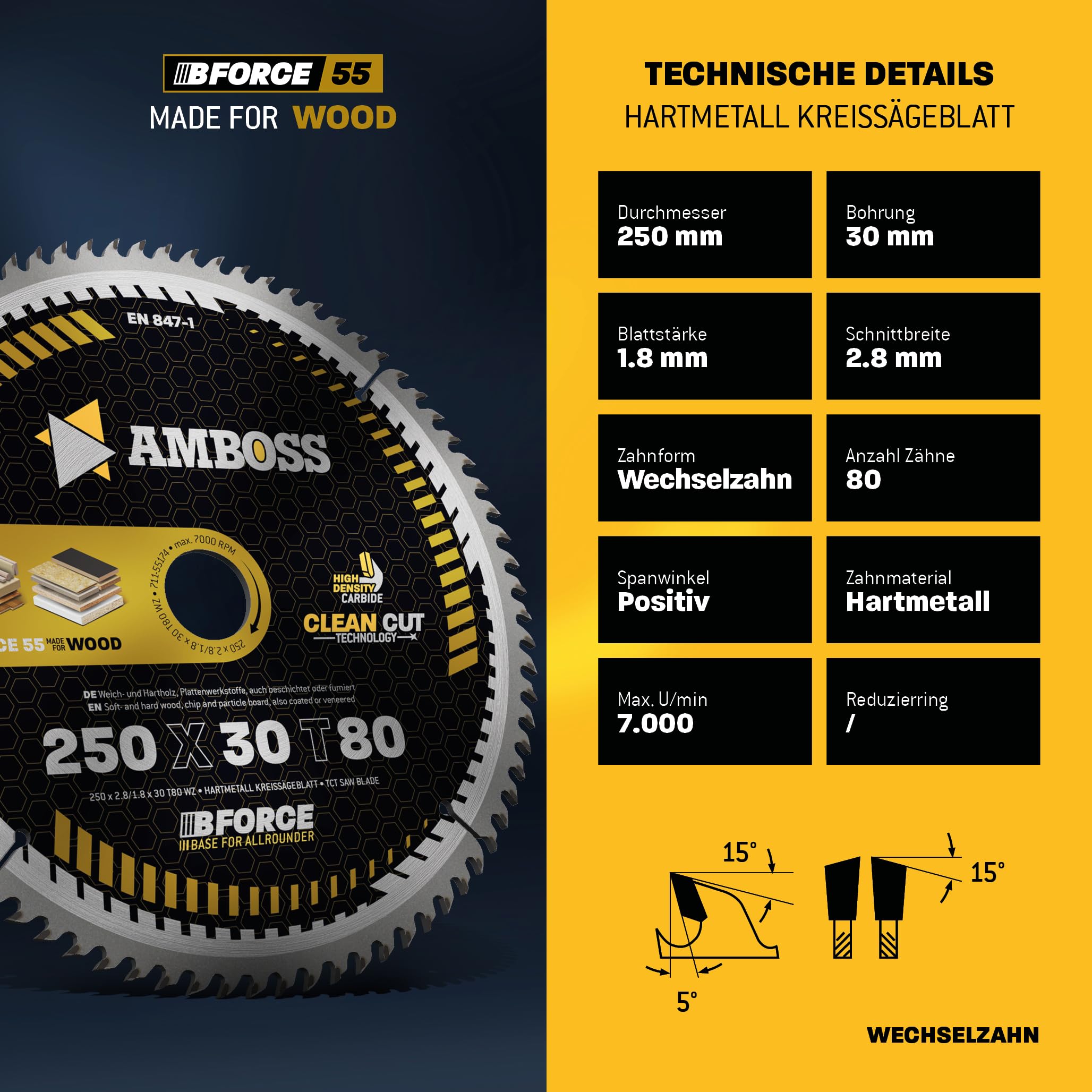 DeWALT Cirkelzaagblad voor Hout | Extreme | 190mm Asgat 30mm 40T