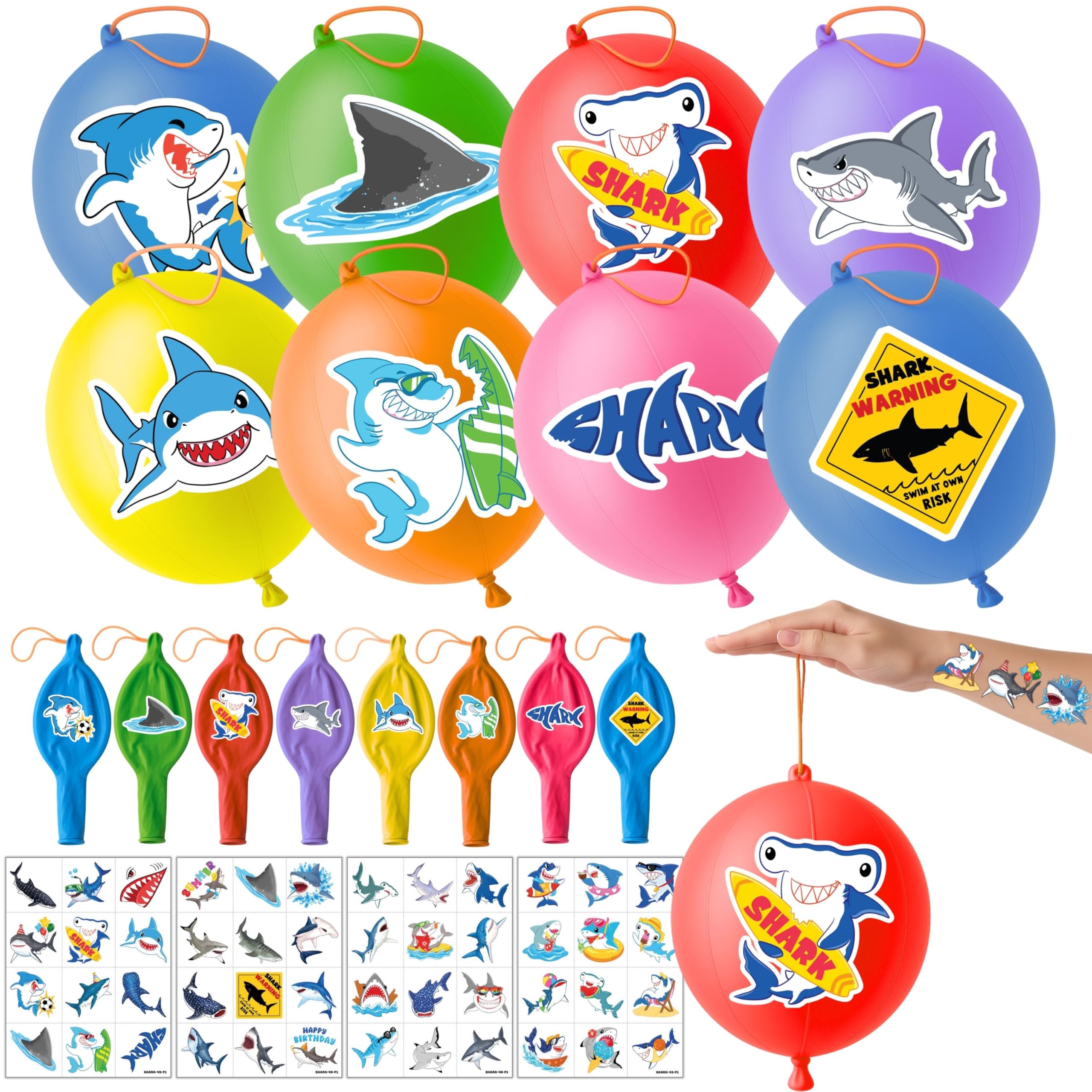 72 PCS Shark Party Favors for Kids