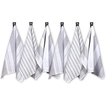 Lot De 10 Torchons 100% Coton - Bleu/Blanc - 50x76 Cm - Neuf