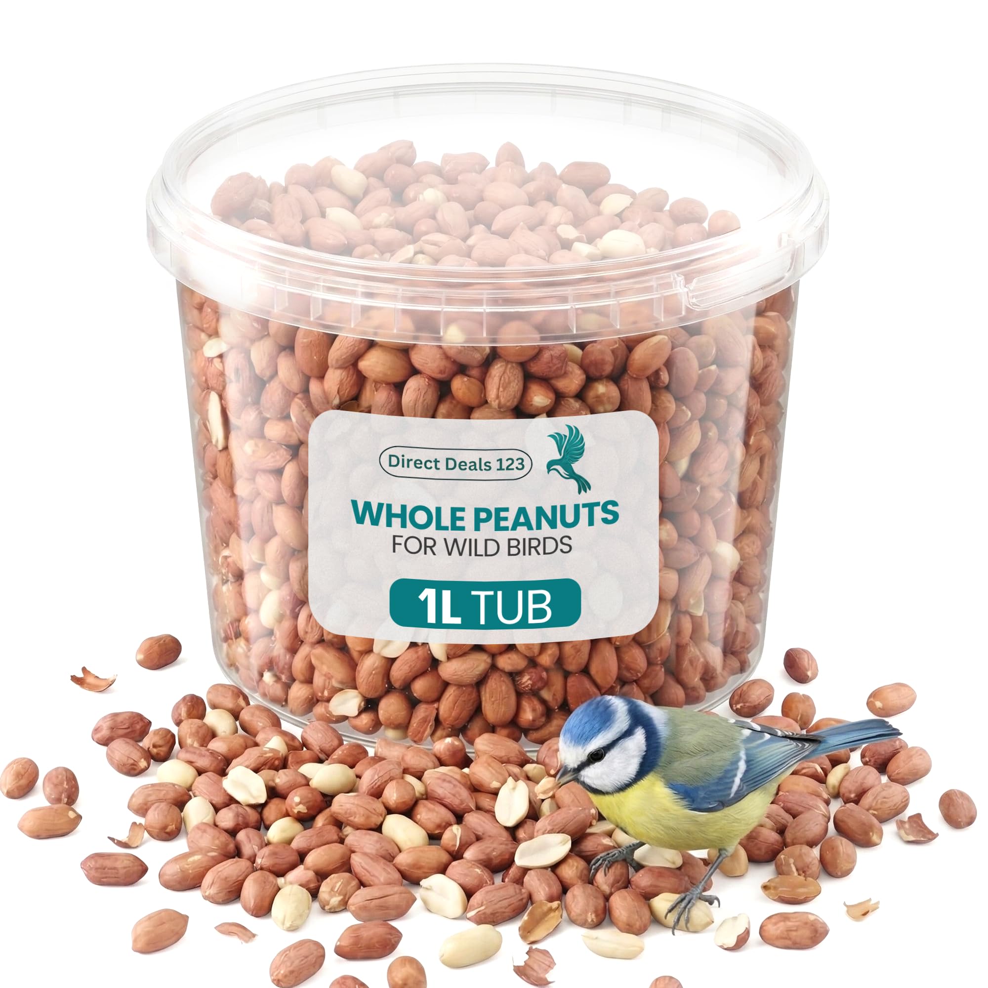 1L Peanuts Whole for Wild Birds Food, Unsalted Nuts for Birds Feed โ image 1