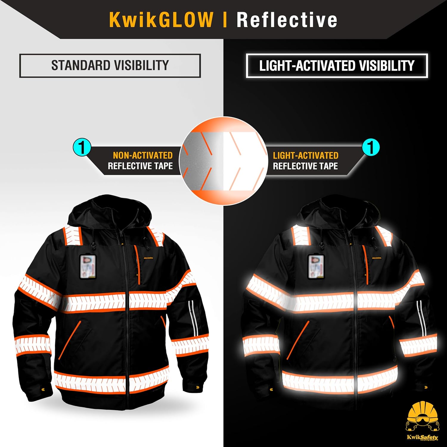 KwikSafety Reflective Jackets | Men's Insulated Hi Vis Work Bombers | Yellow, Orange, Multicolor - Image 5