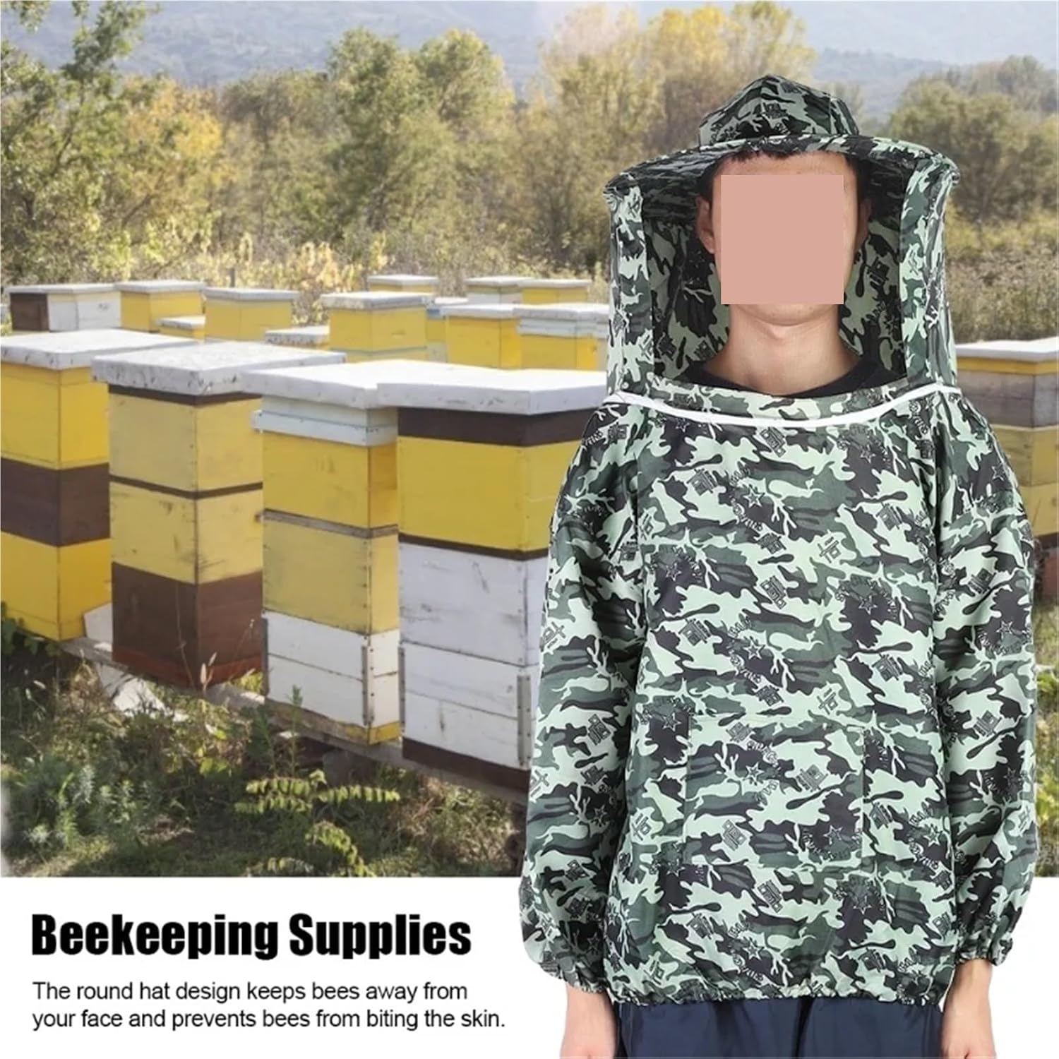 Beekeeping, 2-Pack Beekeeping Protective Jackets/Outerwear, Long-Sleeved, Suitable for Supplies,for Beekeepers