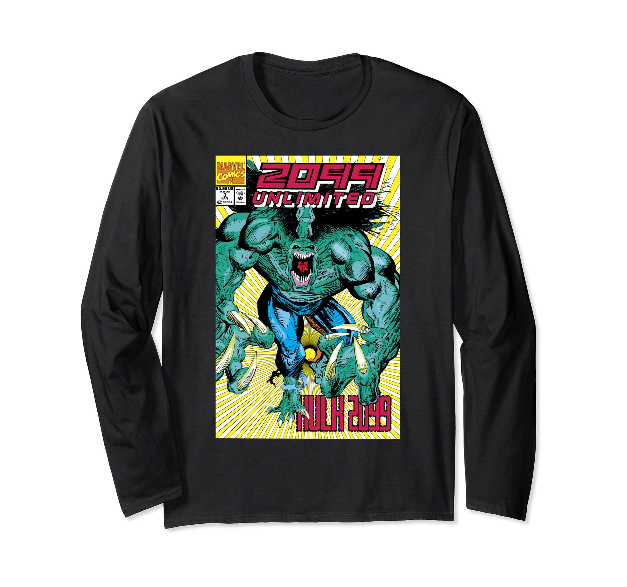 Amazon | マーベル ハルク 2099 コミックカバー 長袖Tシャツ | Tシャツ 
