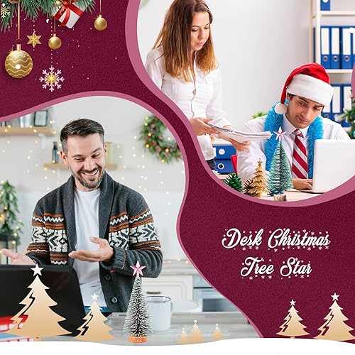 Miniatura 18 de Hanaive Decoración para árbol de Navidad, mini estrella pequeña para árbol de Navidad, adornos de estrella decorativa para el hogar, fiesta de Plata