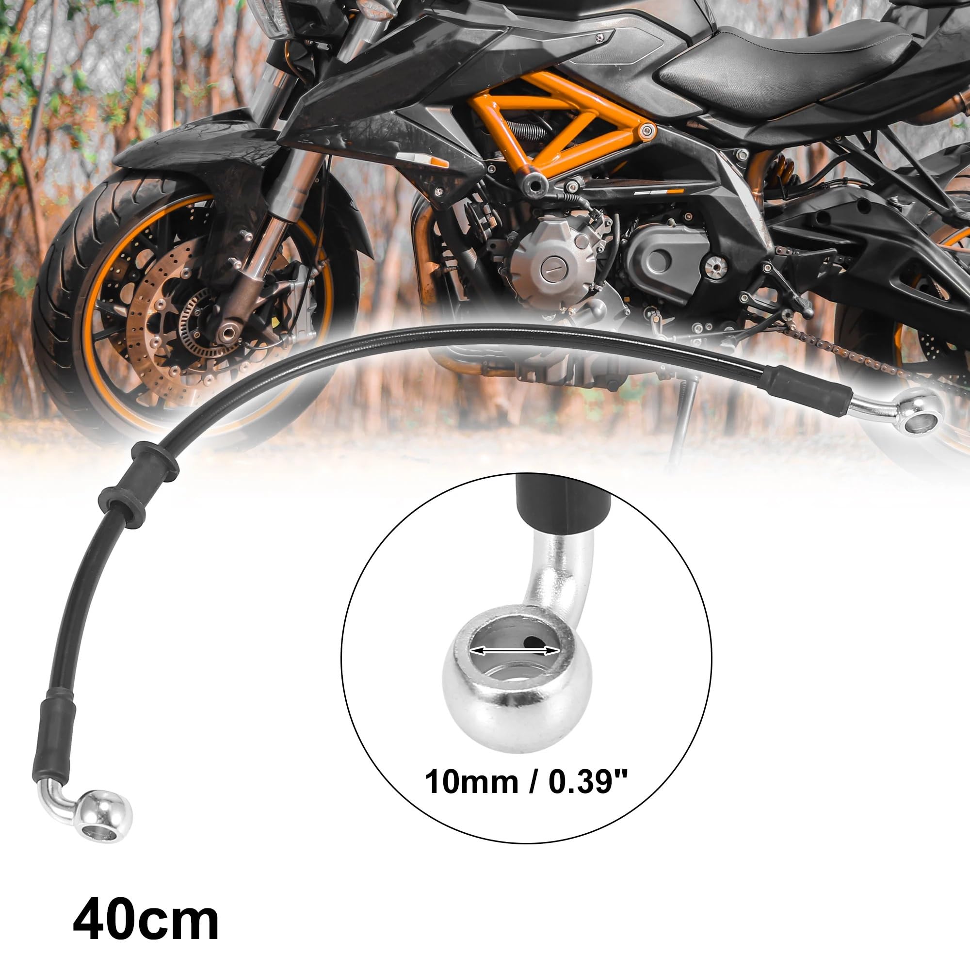 Wymiana linki sprzęgła motocykl 40cm-200cm motocykl hamulcowy sprzęgło wąż olejowy rura przewodowa wzmocniony hydraulicznie w oplocie ze stali nierdzewnej