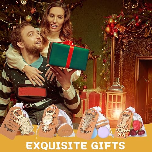 Miniatura 6 de Chengu 32 juegos de abridores de botellas de cerveza navideña, 32 piezas, árbol de Navidad, muñeco de nieve, copo de nieve, tren, abrebotellas con