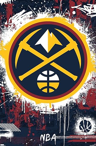 Miniatura 1 de Trends International NBA Denver Nuggets - Póster de pared con logotipo Maximalist 23, 34 pulgadas de largo x 22.4 W, versión premium sin marco
