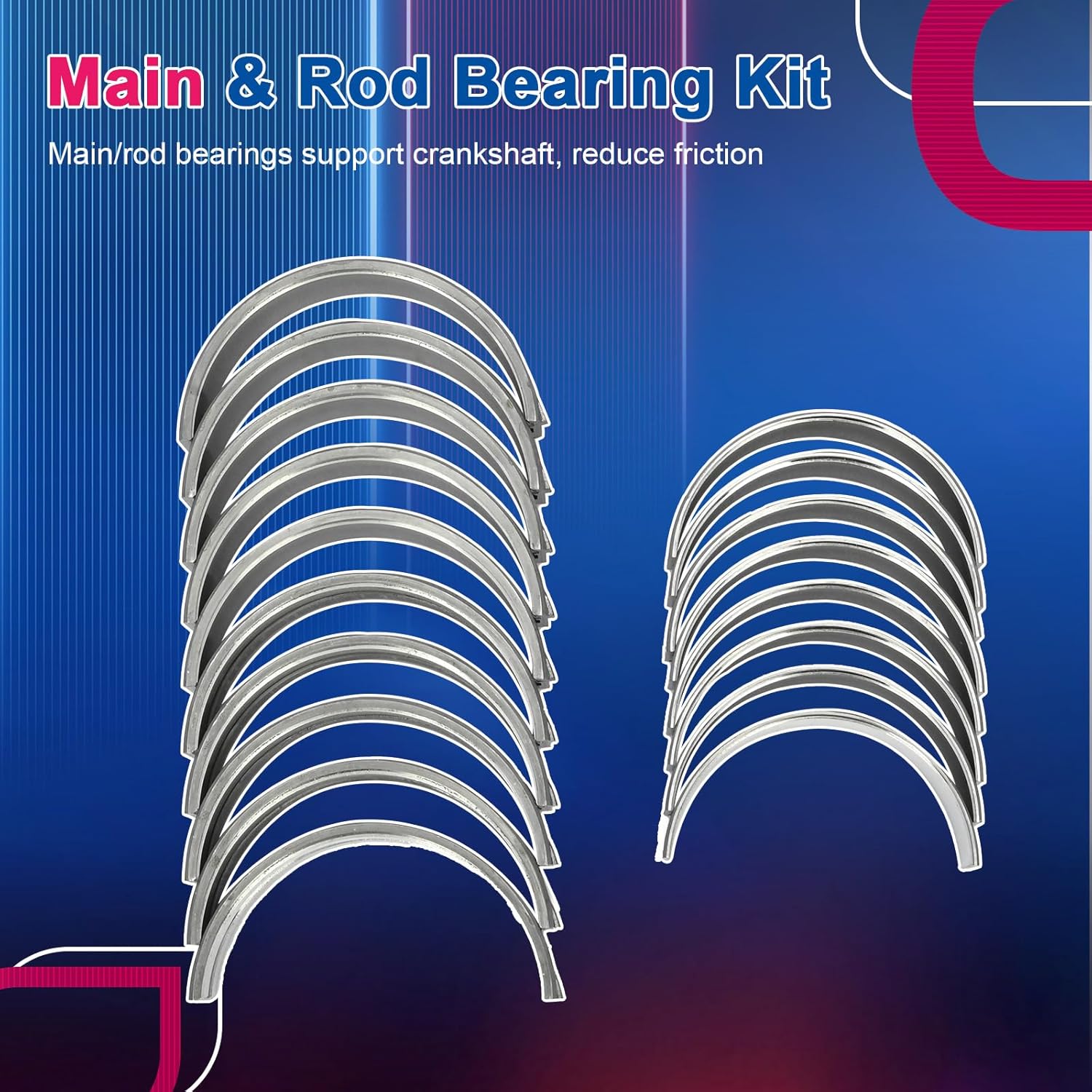 Engine Overhaul Rebuild Kit for 2012-2017 Hyundai Accent/Kia Rio/Soul 1.6L - Includes Gaskets, Pistons, Bearings, Valves, Timing Chain - OE# HB320, 23041-2B600, 23060-2B002