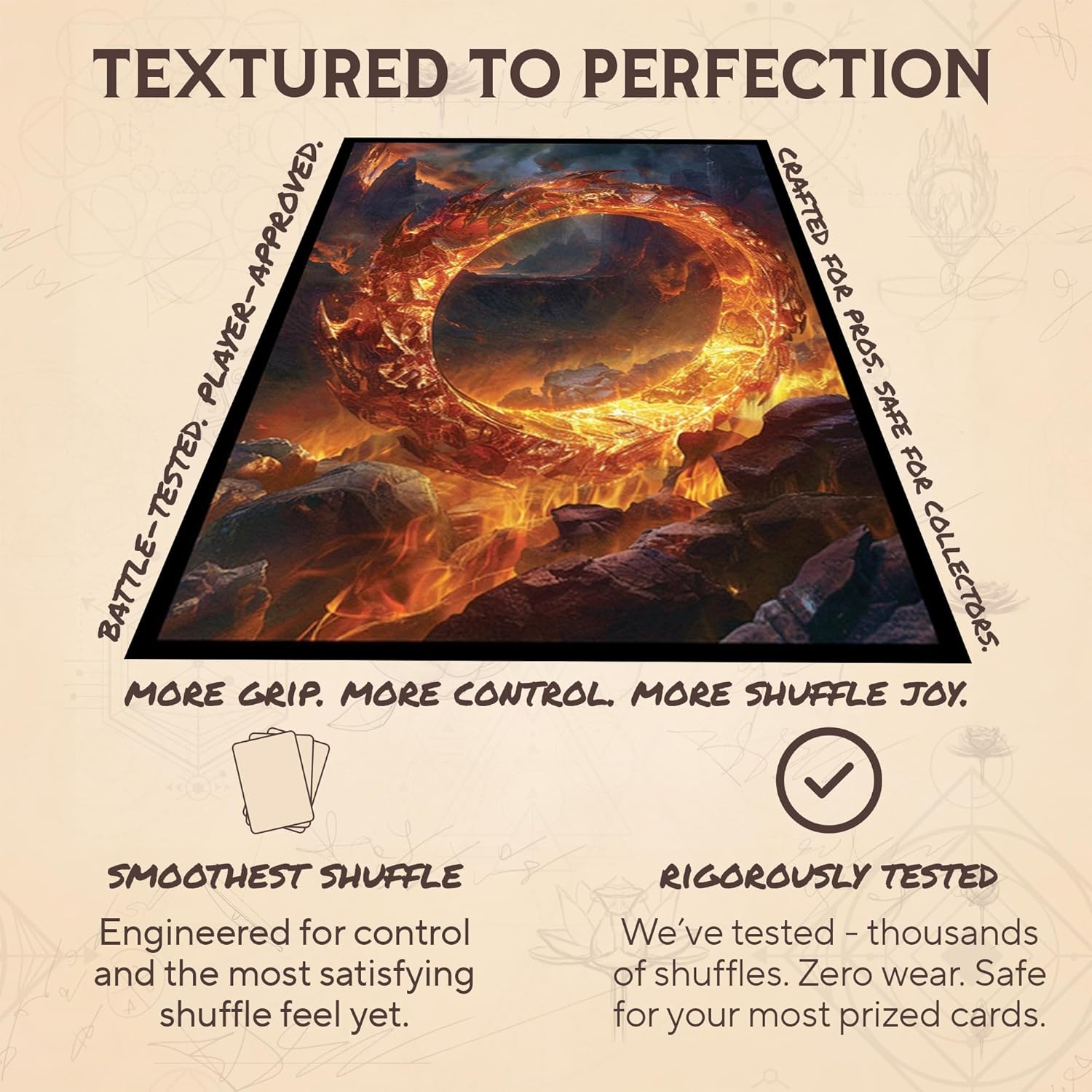 Sol Ring MTG Card Sleeves (Textured) - 104 Count Standard Size TCG Sleeves - Compatible with Magic The Gathering - Double Sleeving - Original Art Design
