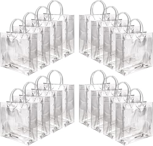 Miniatura 6 de BadenBach 16 bolsas de regalo de plástico transparente con asa, bolsa de plástico transparente para regalo, bolsas de regalo para el día del padre,