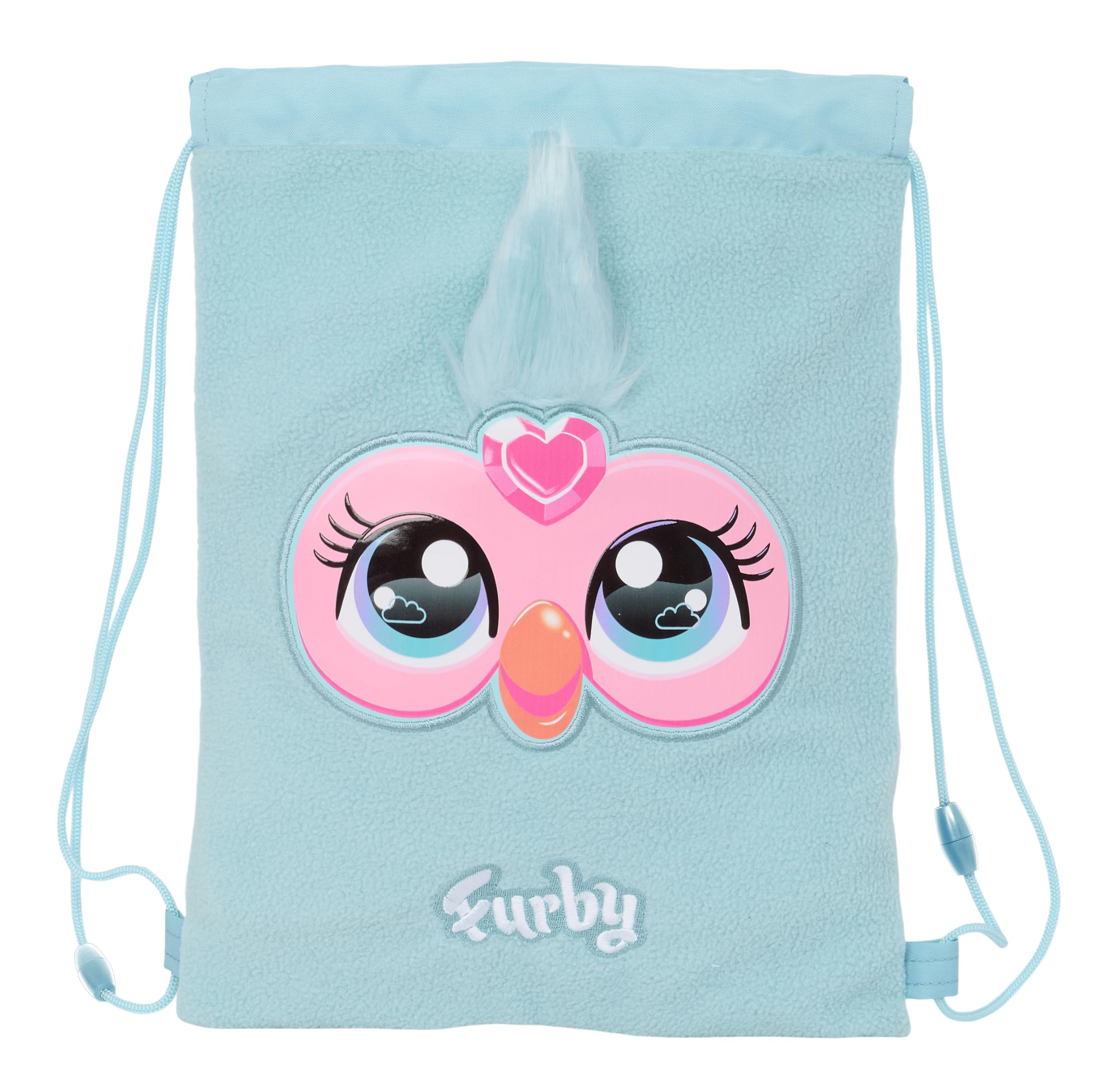 Safta FURBY – Junior Flat Bag Backpack, Ideal for Children of Different Ages, Comfortable and Versatile, Quality and Resistance, 26 x 34 cm, sky blue, M, Casual