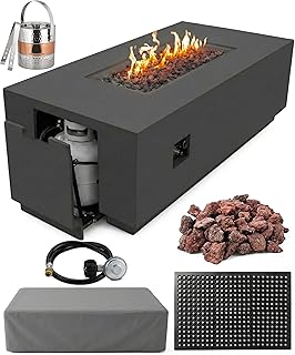 12 Backyard Fire Pit Ideas for Cozy Nights and Gatherings 69 AMS Creations | Sedona Fire Pit Table with Pull-Out Propane Tank Storage...