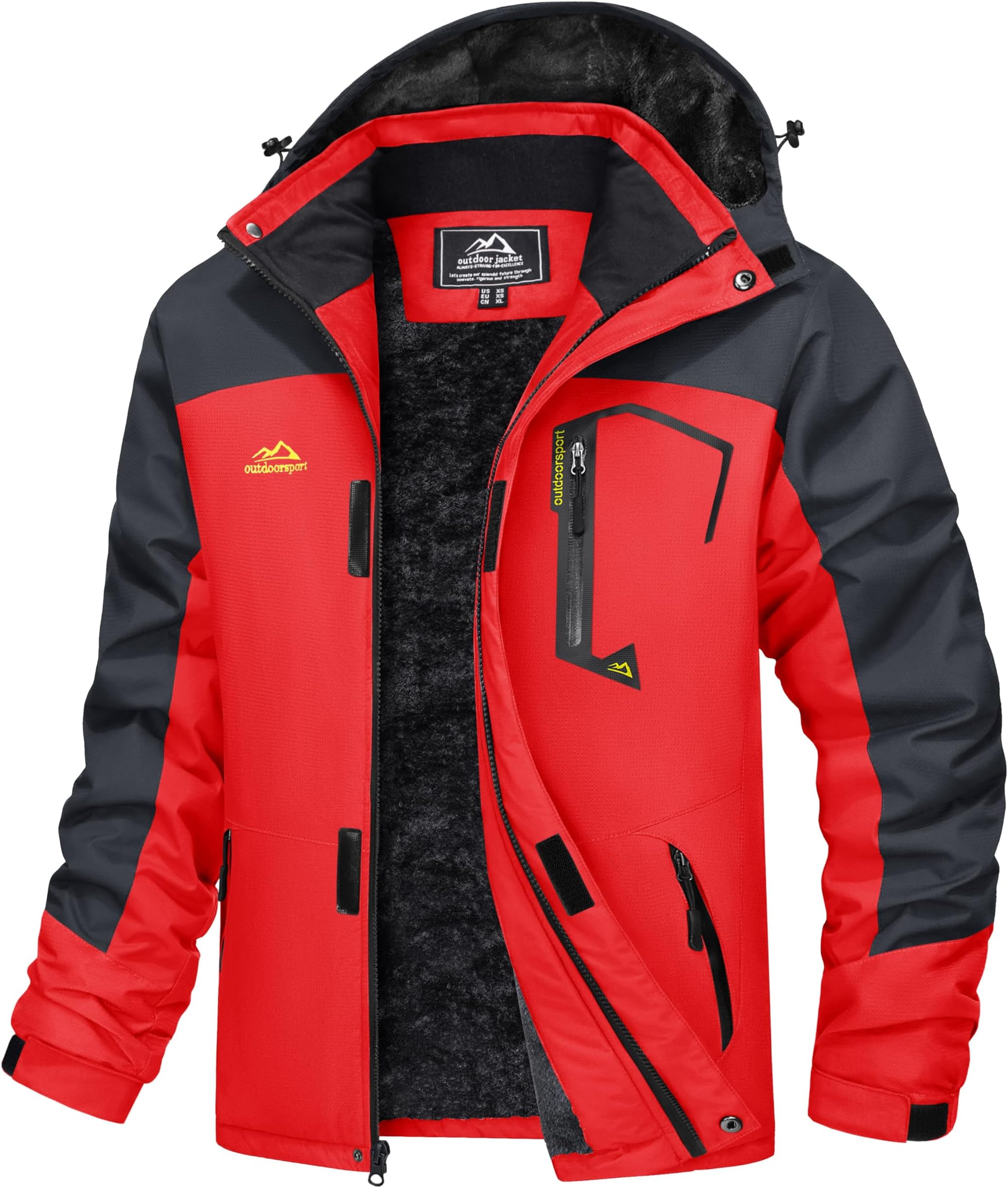 adidas red winter jacket
