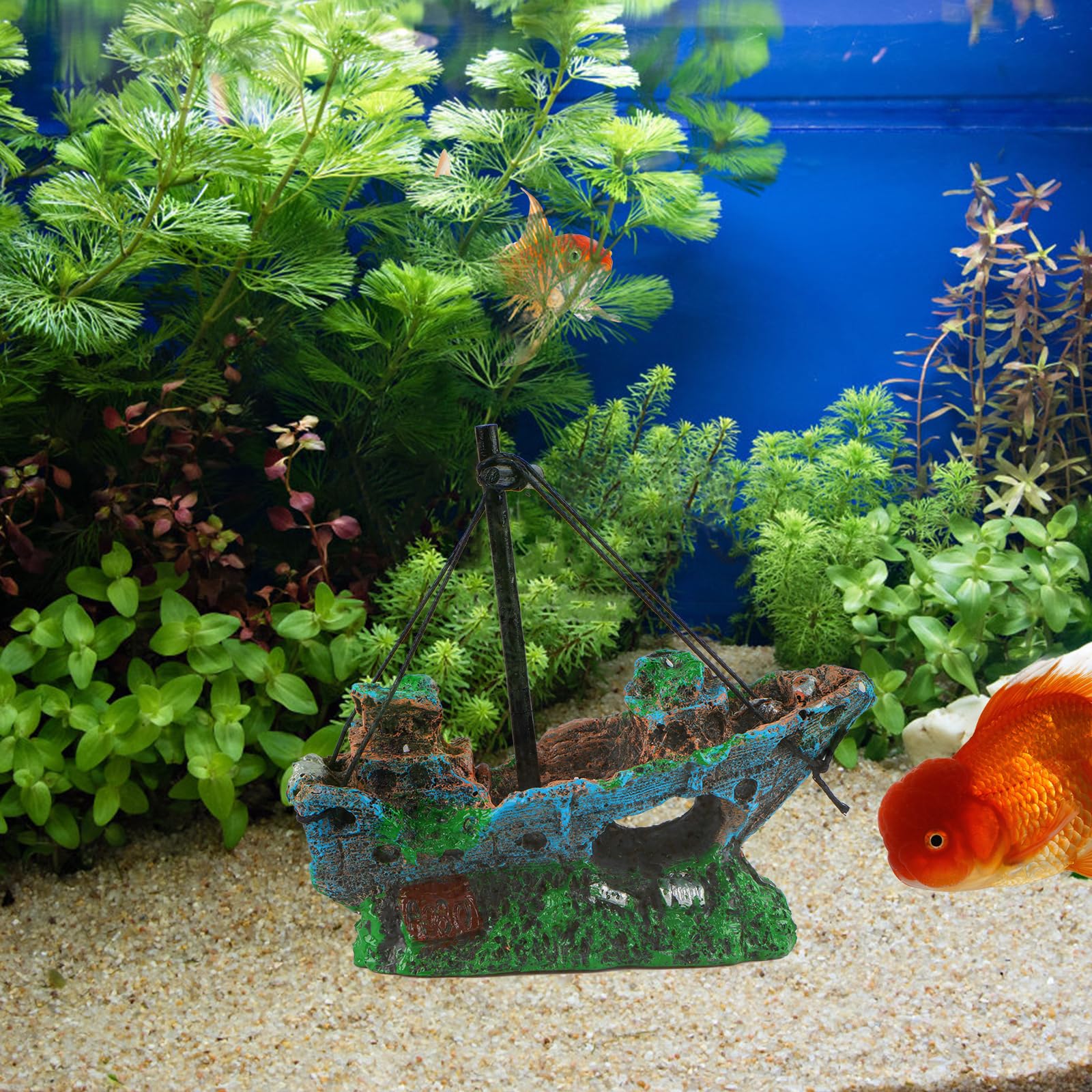 Fonyet Aquarium Decoration Ship Aquarium Shipwreck Ornament - Image 3