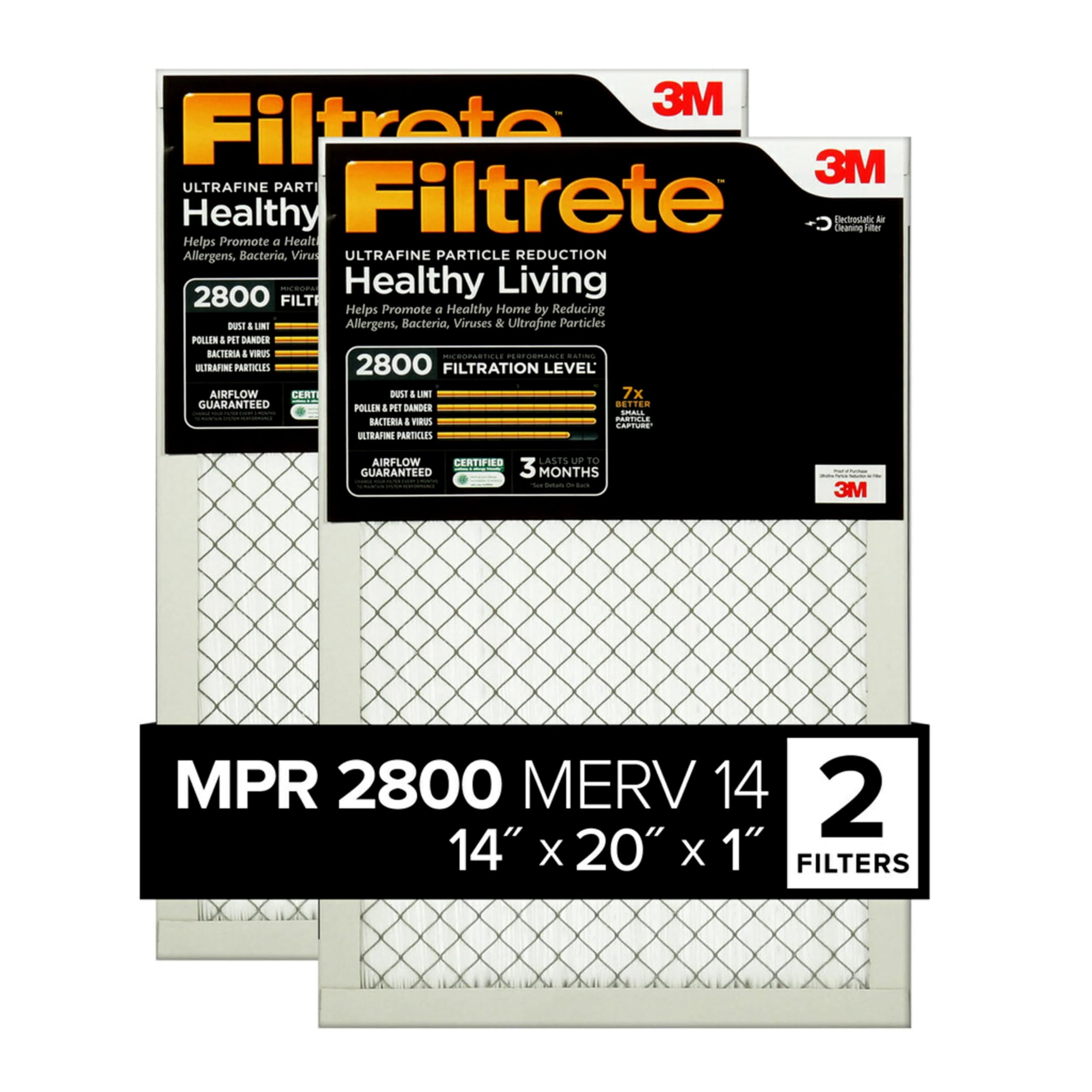 Filtrete MERV 14 Air Filter 2-Pack